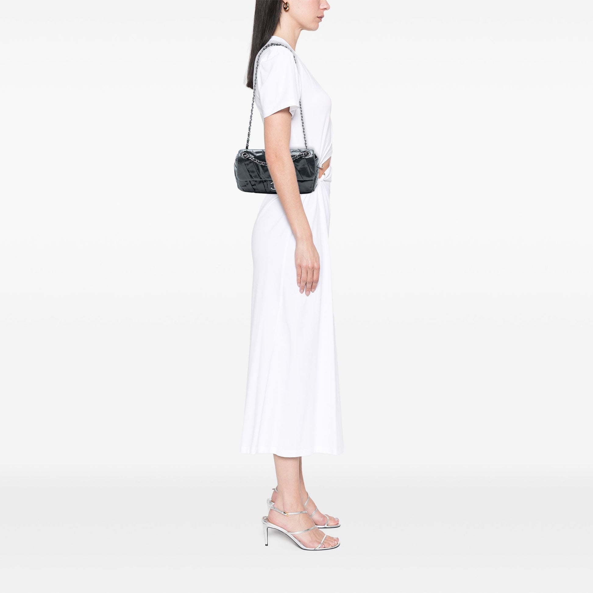 Chanel Medium Glazed Calfskin Twisted Flap