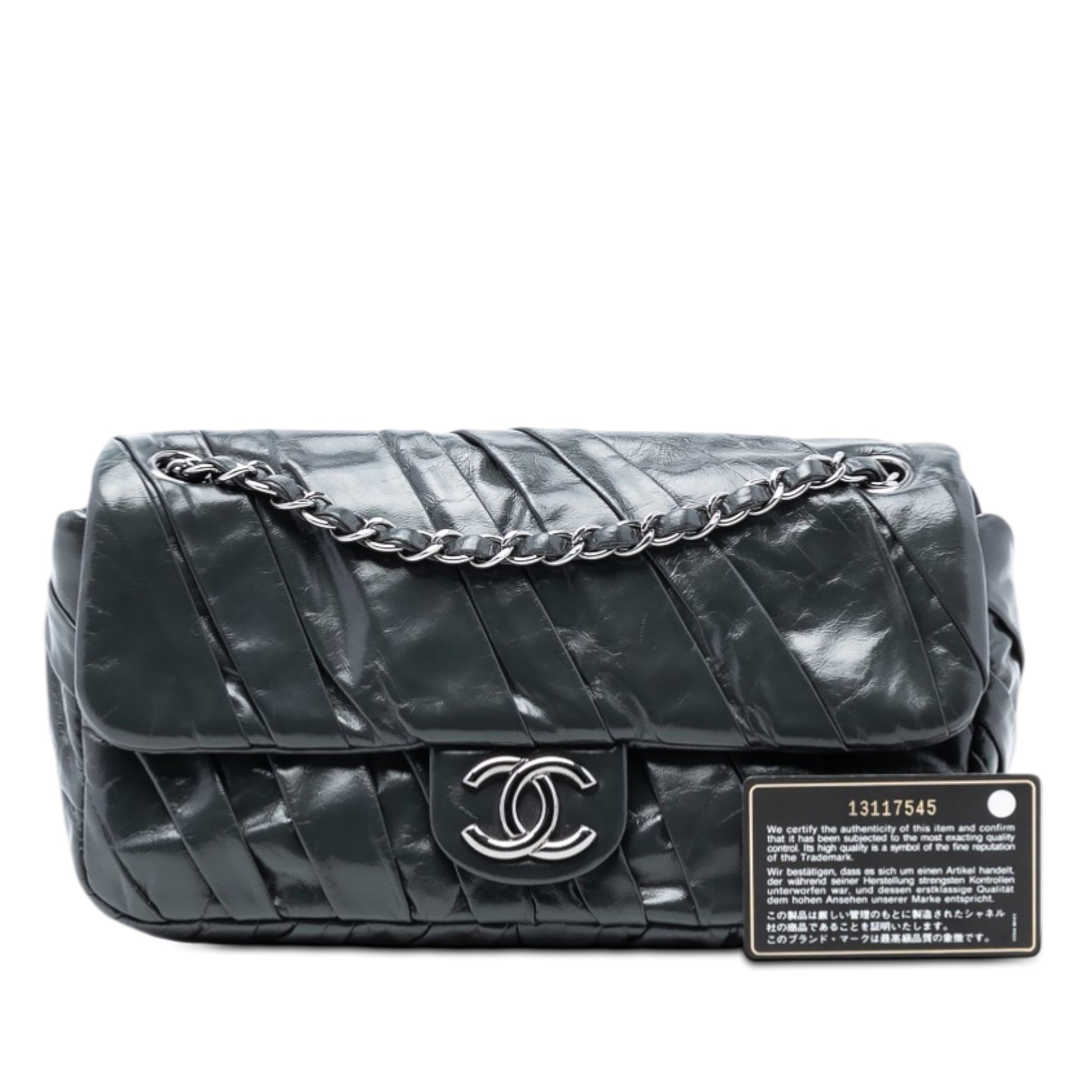 Chanel Medium Glazed Calfskin Twisted Flap