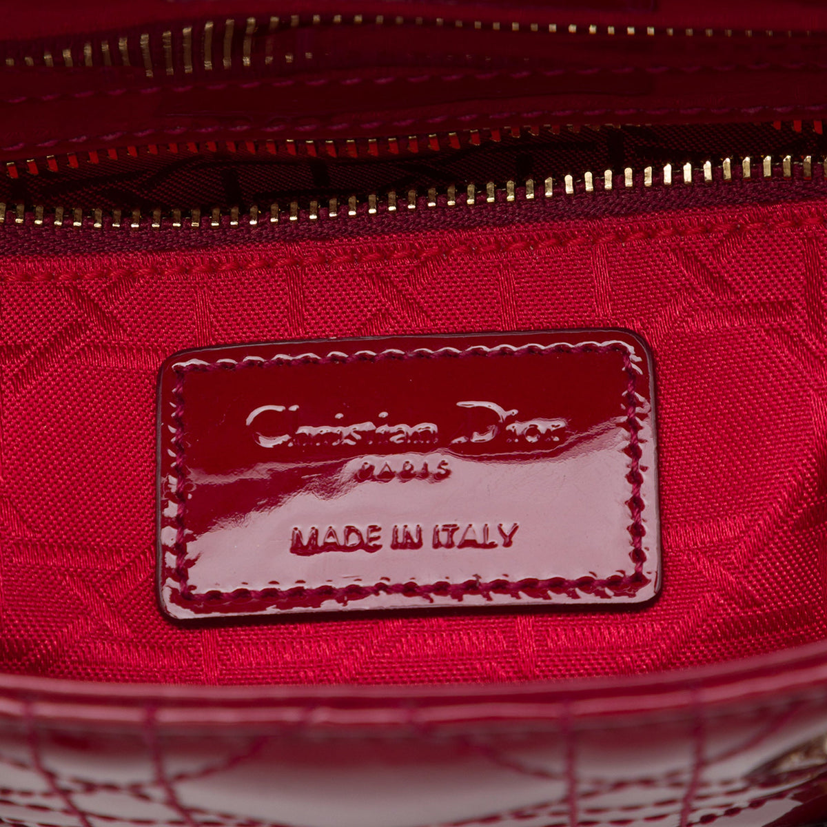 Dior Mini Patent Cannage Lady Dior
