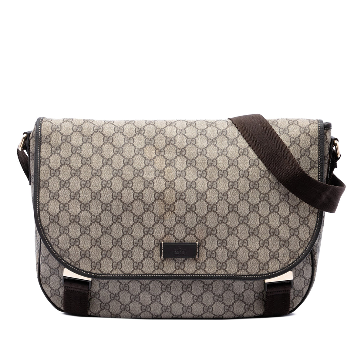 Gucci GG Supreme Messenger Bag — Beige