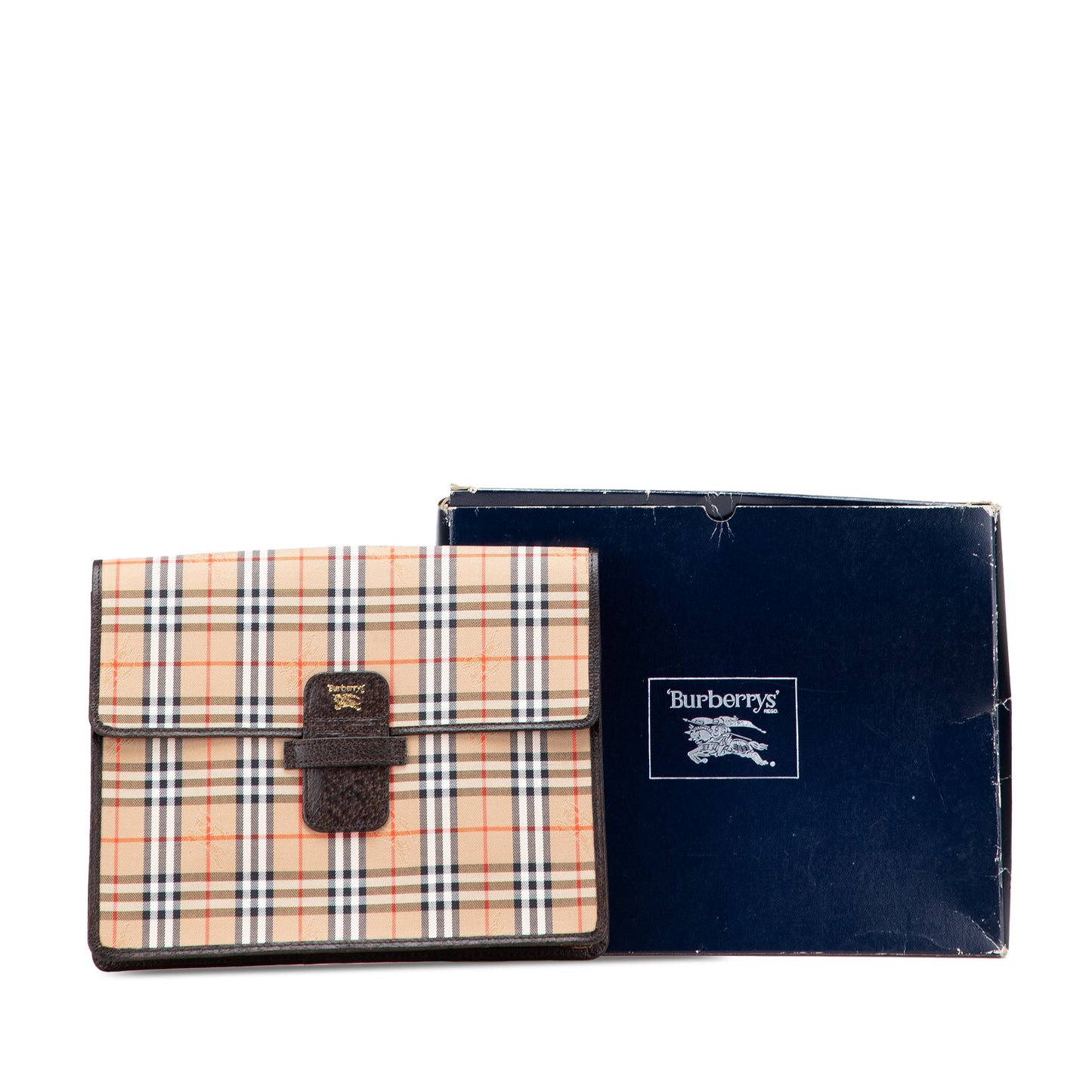 Burberry Haymarket Check Canvas Clutch