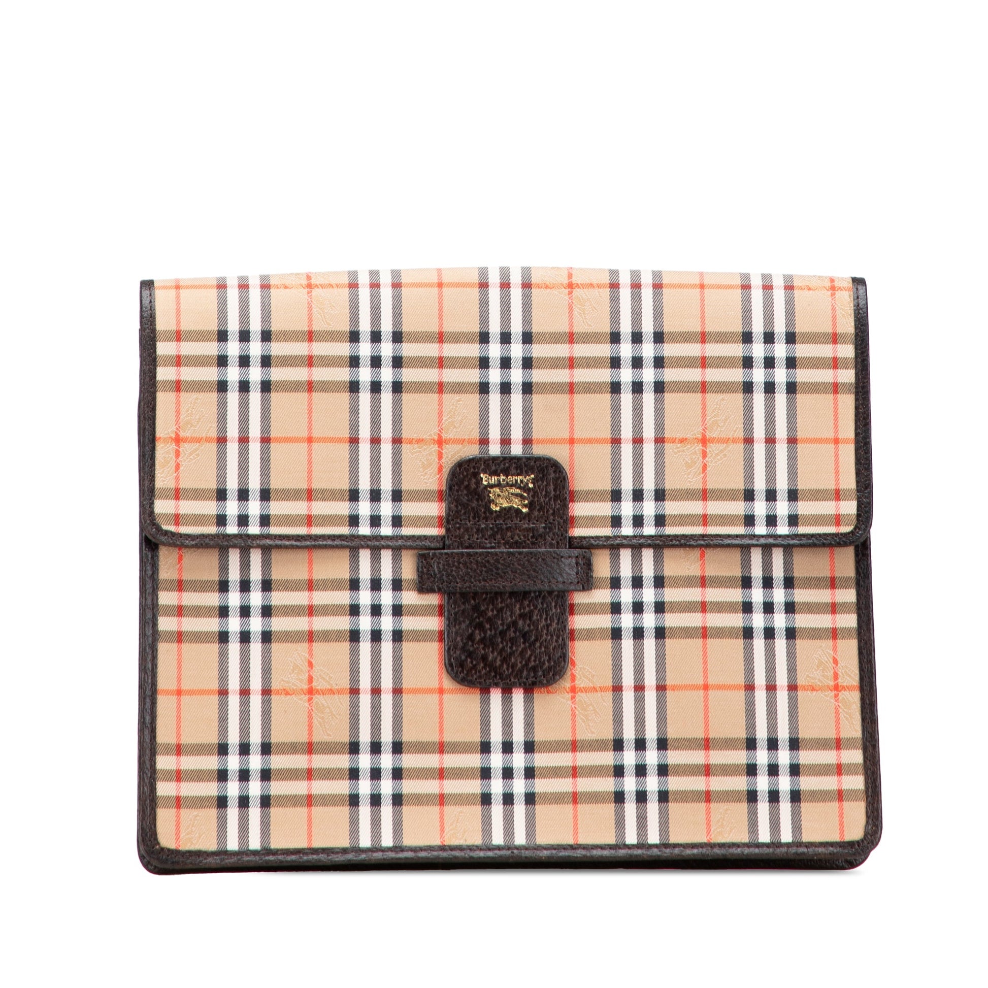 Burberry Haymarket Check Canvas Clutch