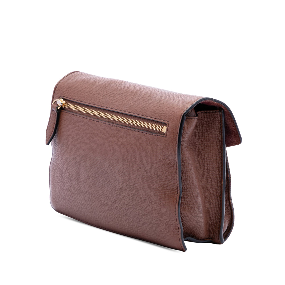 Burberry Small Leather and House Check Canvas Derby Macken Crossbody — Brown