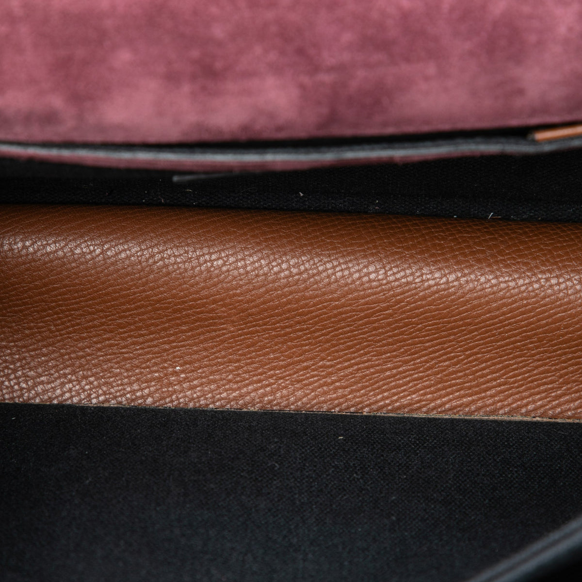 Burberry Small Leather and House Check Canvas Derby Macken Crossbody — Brown