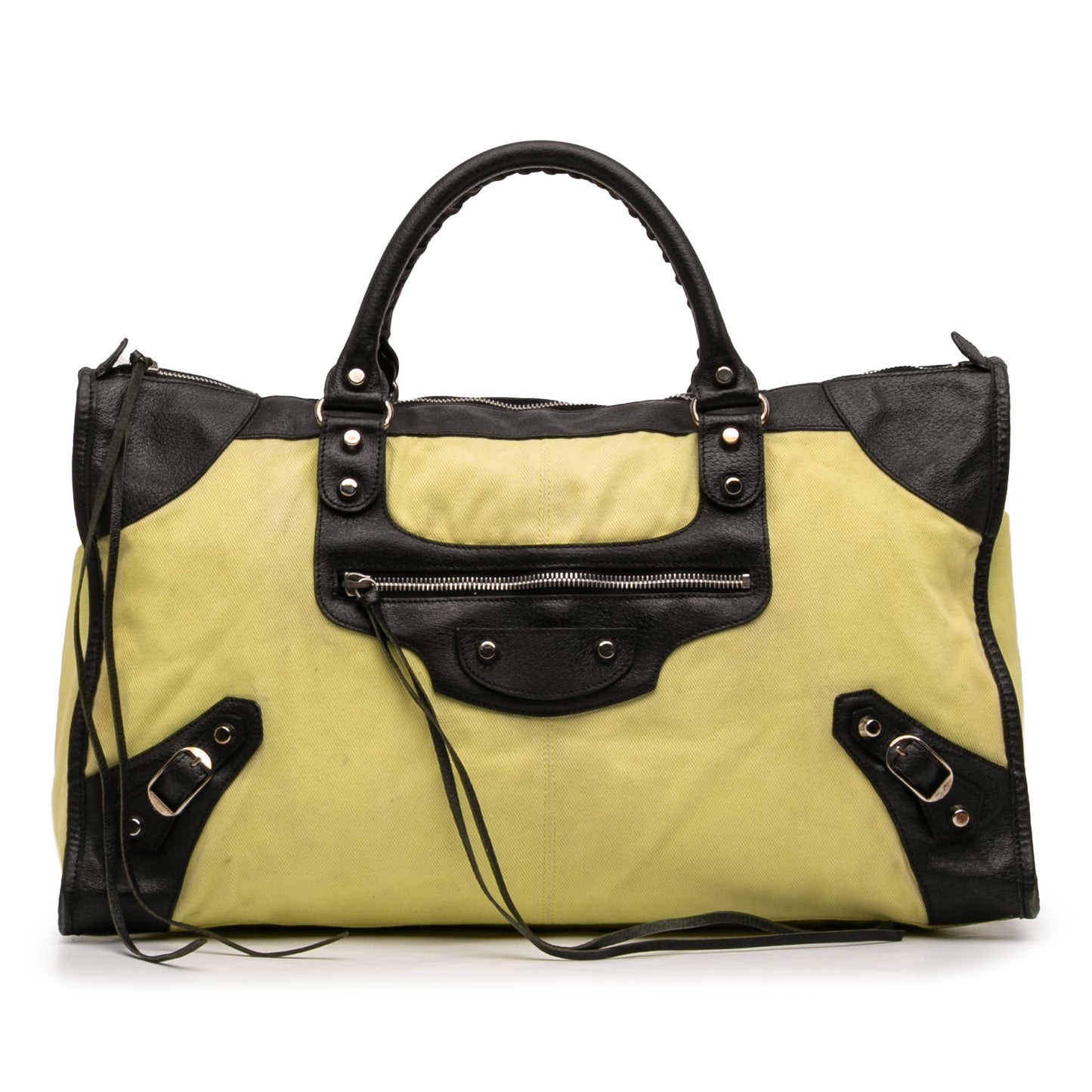 Balenciaga Canvas Lambskin Motocross Classic Work Bag