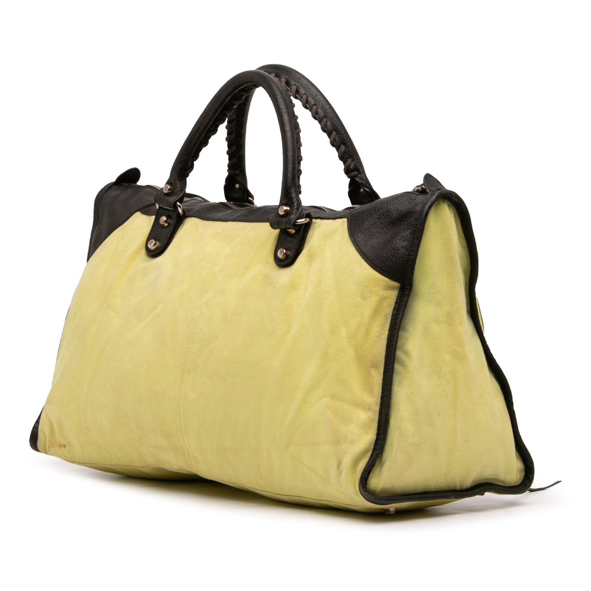 Balenciaga Canvas Lambskin Motocross Classic Work Bag