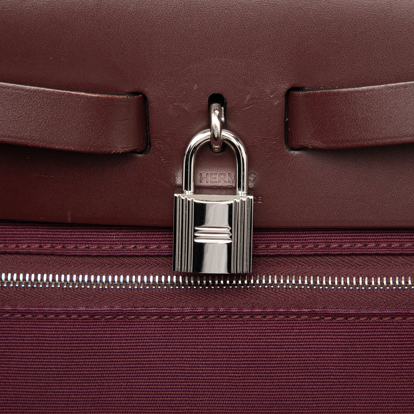 Hermès Military Toile and Vache Hunter Herbag Zip 31