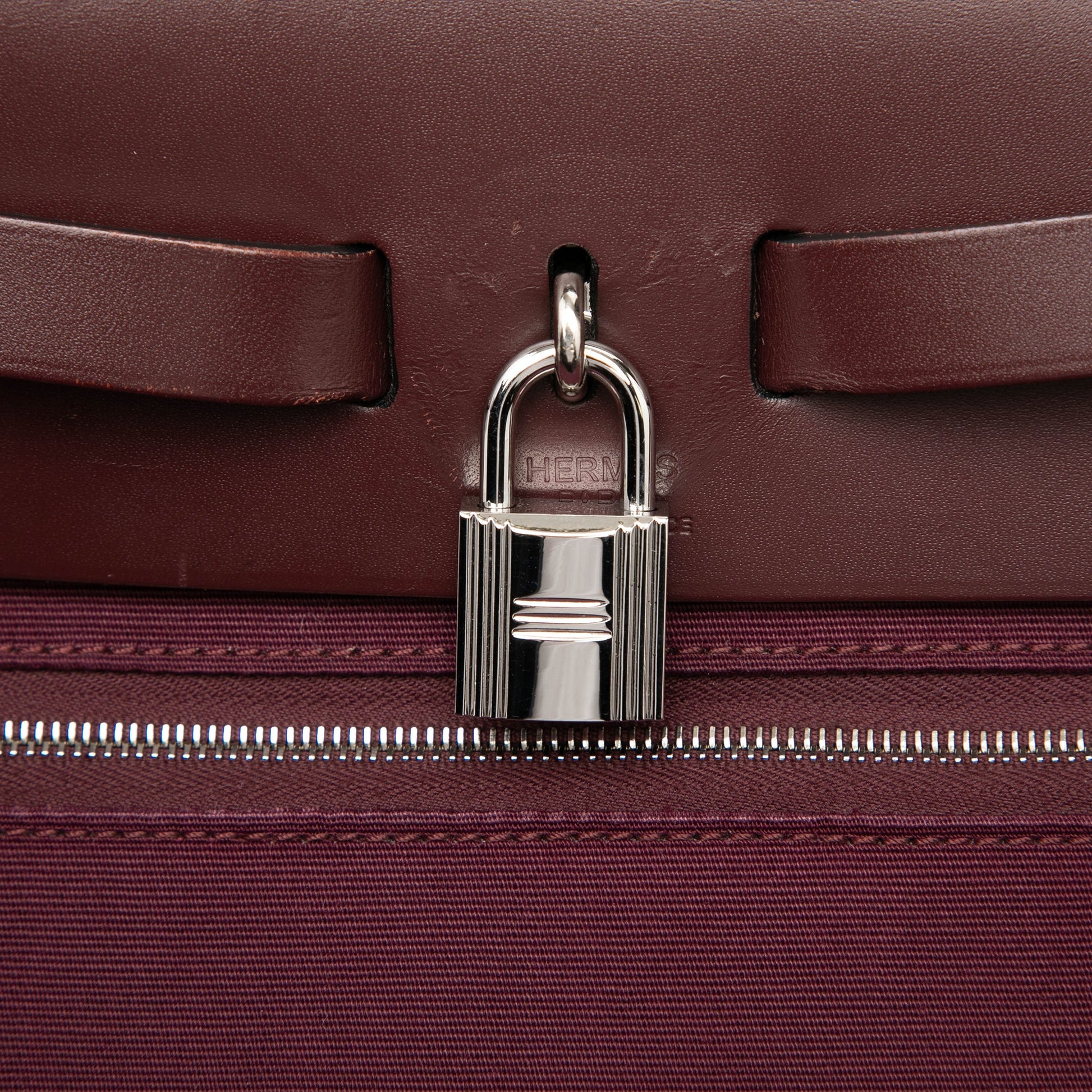Hermès Military Toile and Vache Hunter Herbag Zip 31
