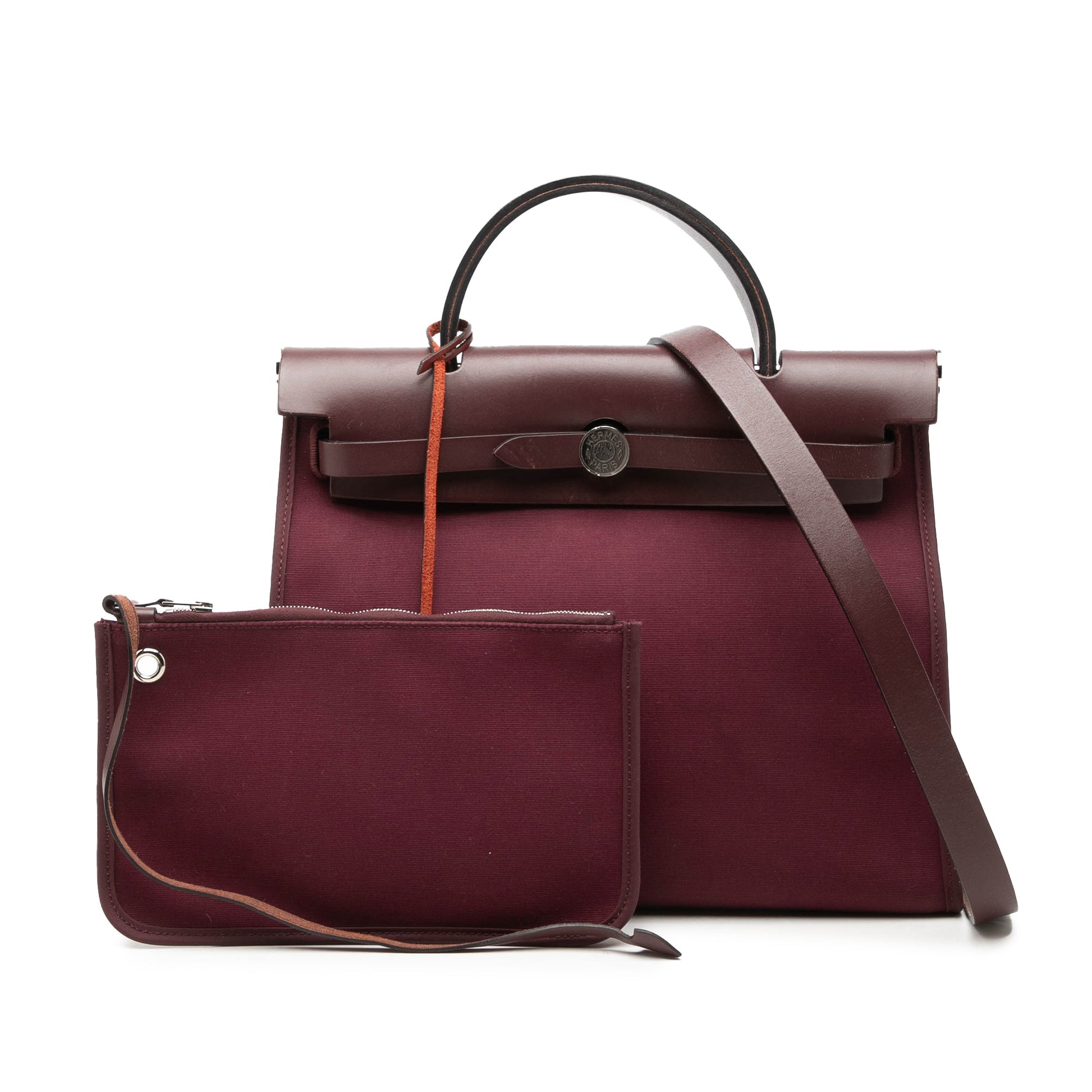 Hermès Military Toile and Vache Hunter Herbag Zip 31