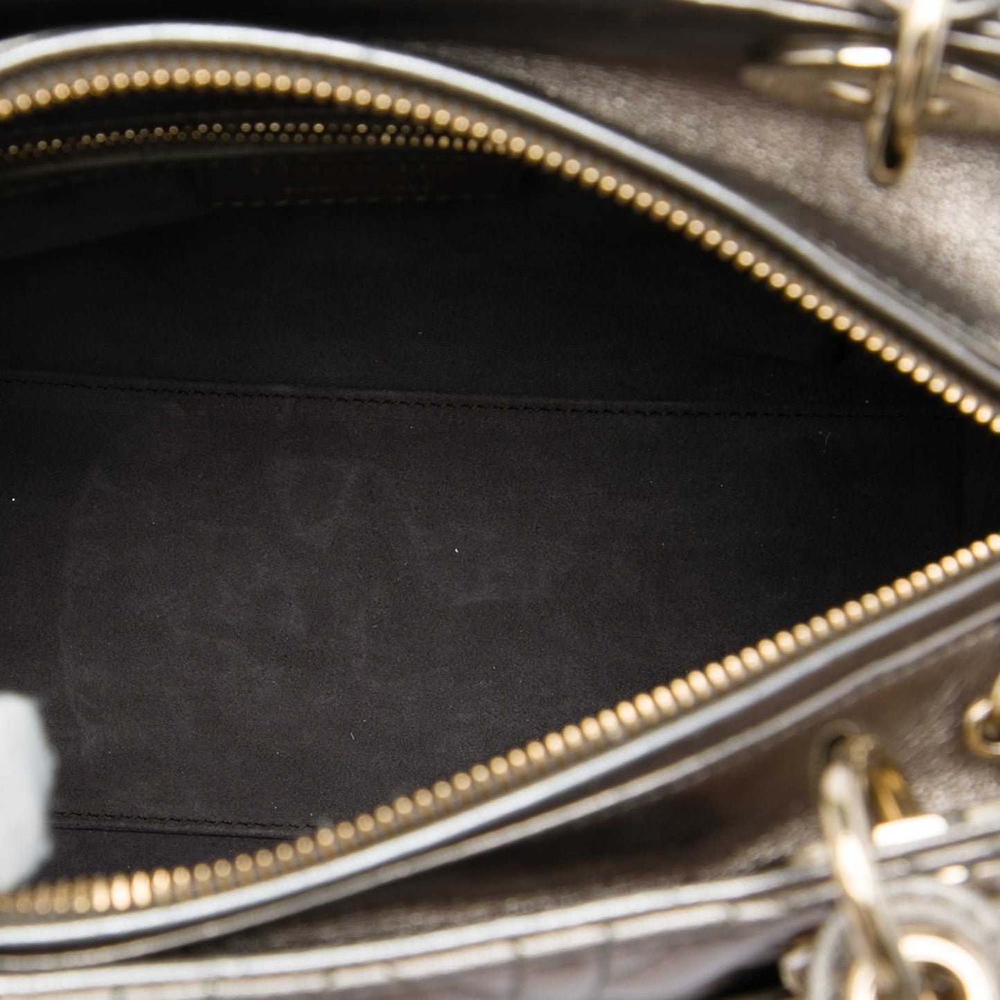 Dior Medium Metallic Lambskin Cannage Lady Dior