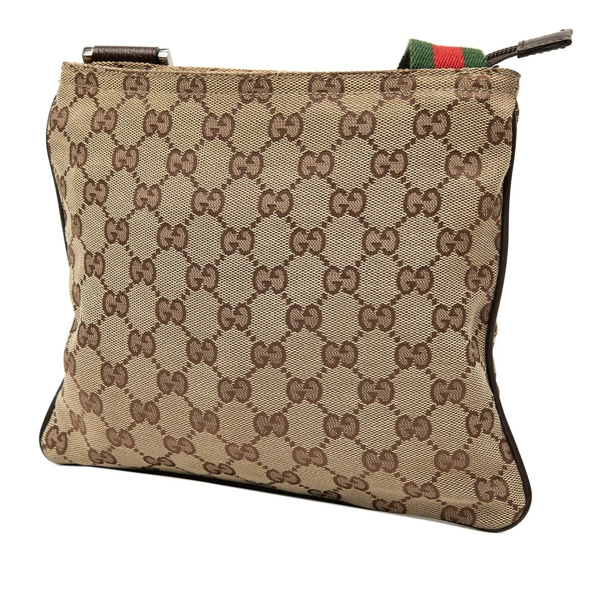 Gucci GG Canvas Web Crossbody — Beige
