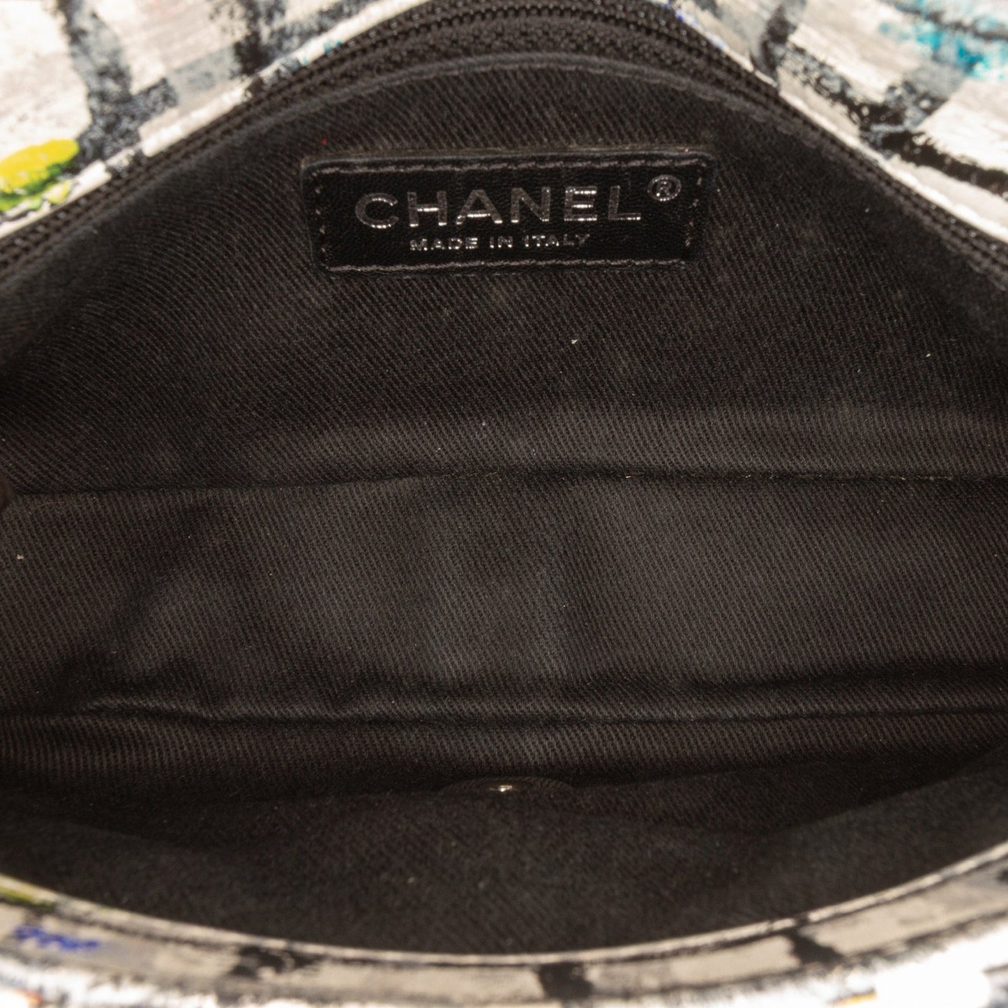 Chanel Mini Rectangular Calfskin Hand Painted Graffiti Flap