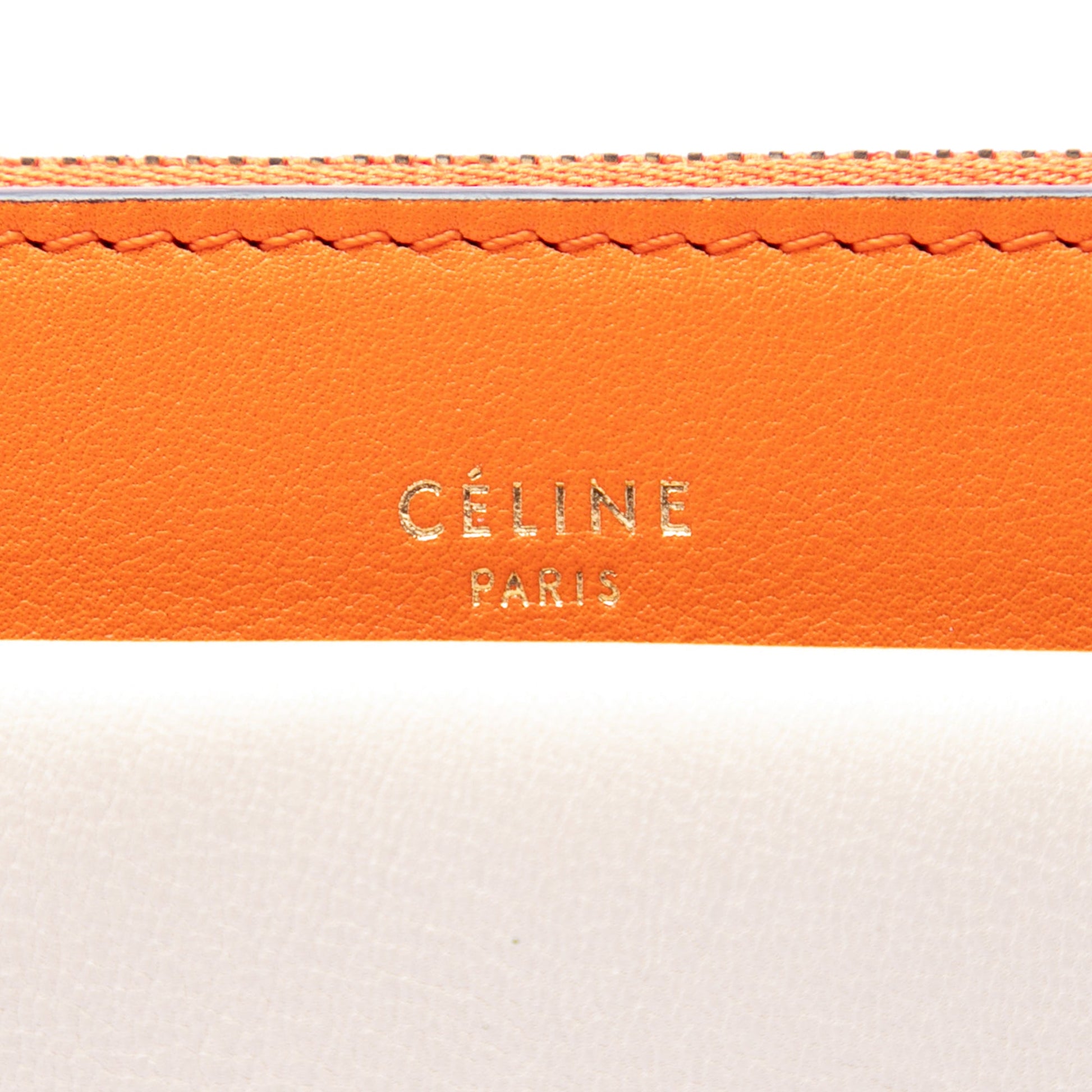 Celine Tricolor Leather Pocket Envelope Zip Crossbody
