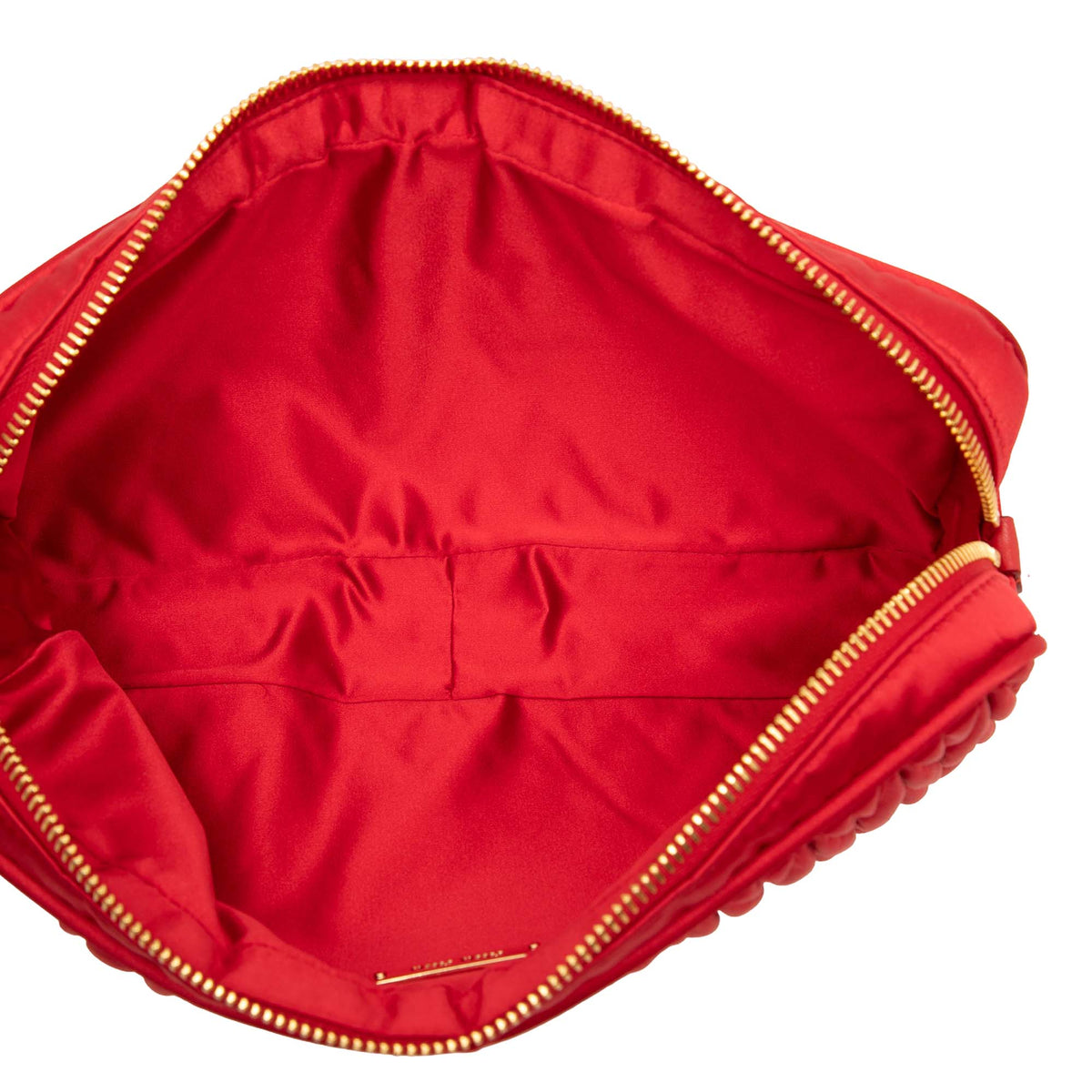 Miu Miu Matelasse Nappa Clutch — Red
