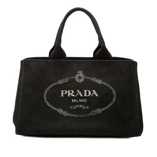 Prada Canvas Canapa Logo Satchel