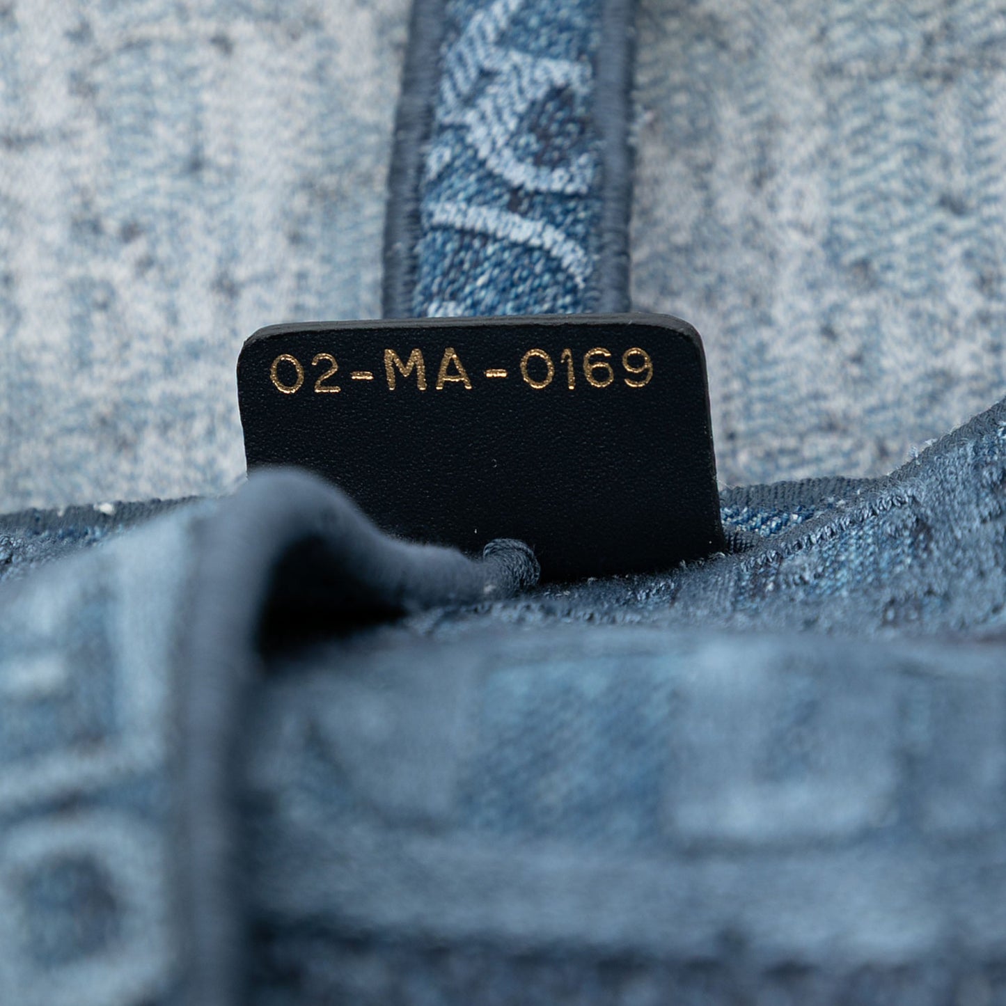 Dior Oblique Embroidered Denim Saddle Bag