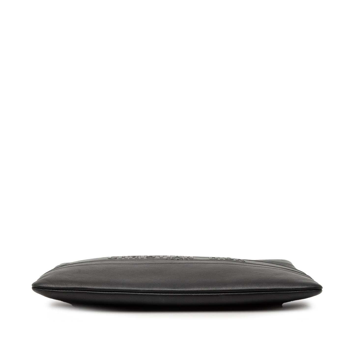 Dior Logo Embossed Leather Clutch