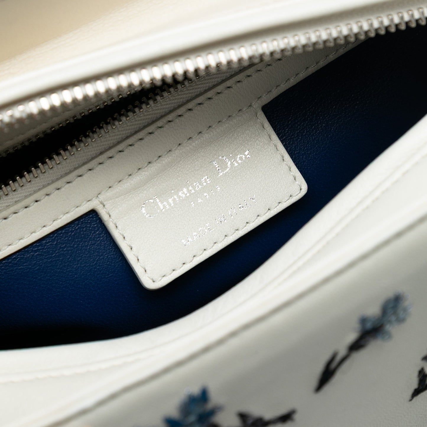 Dior Medium Lambskin Floral Sequin Lady Dior