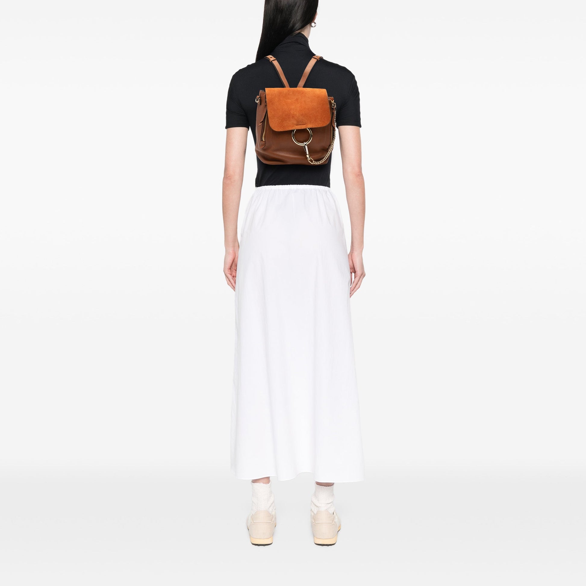 Chloé Medium Calfskin and Suede Faye Backpack