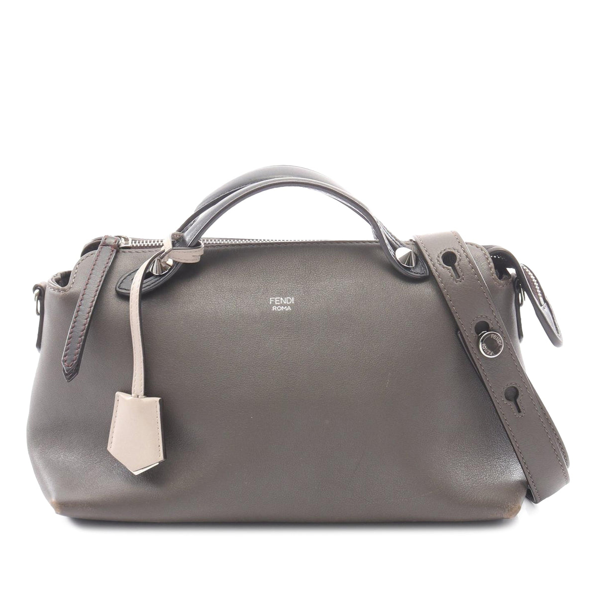 Fendi Medium Leather By The Way Satchel — Gray