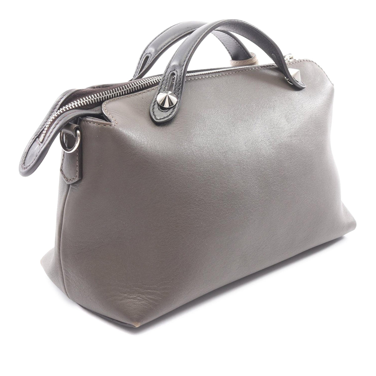 Fendi Medium Leather By The Way Satchel — Gray