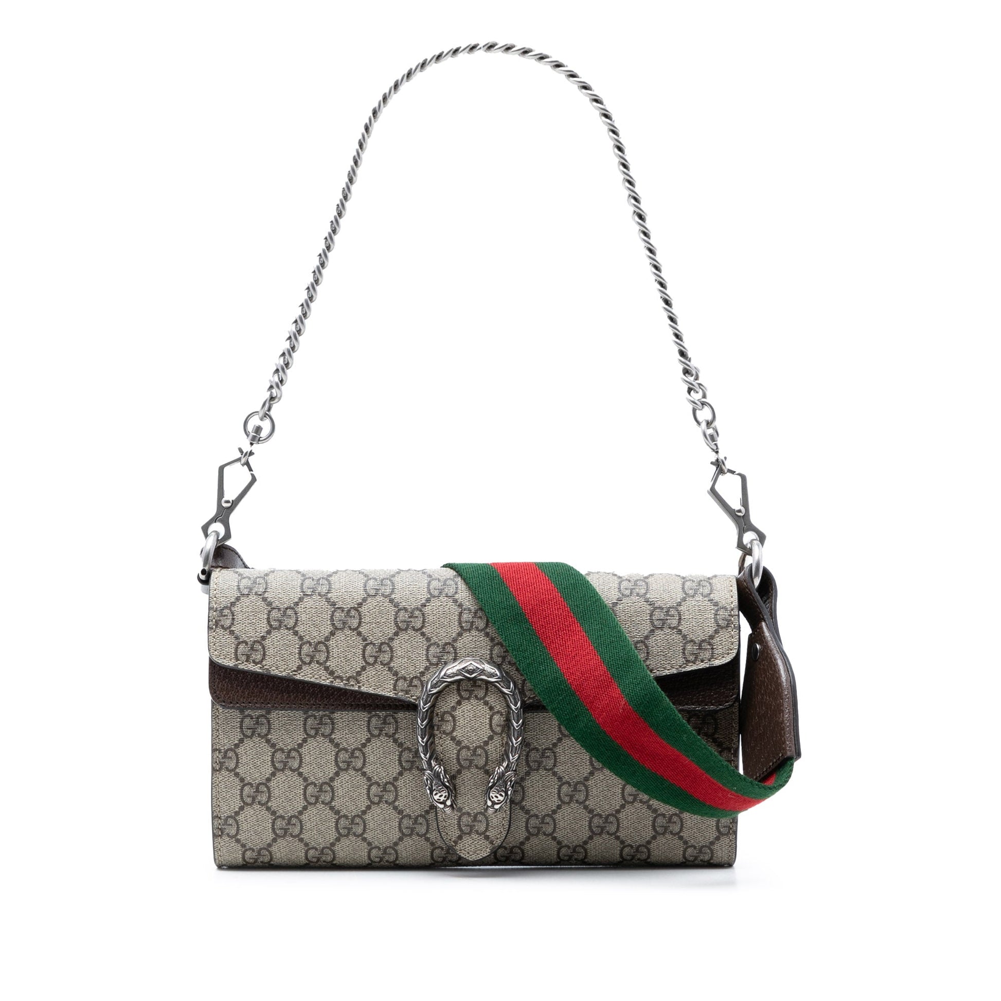 Gucci Small GG Supreme East West Dionysus Flap Bag