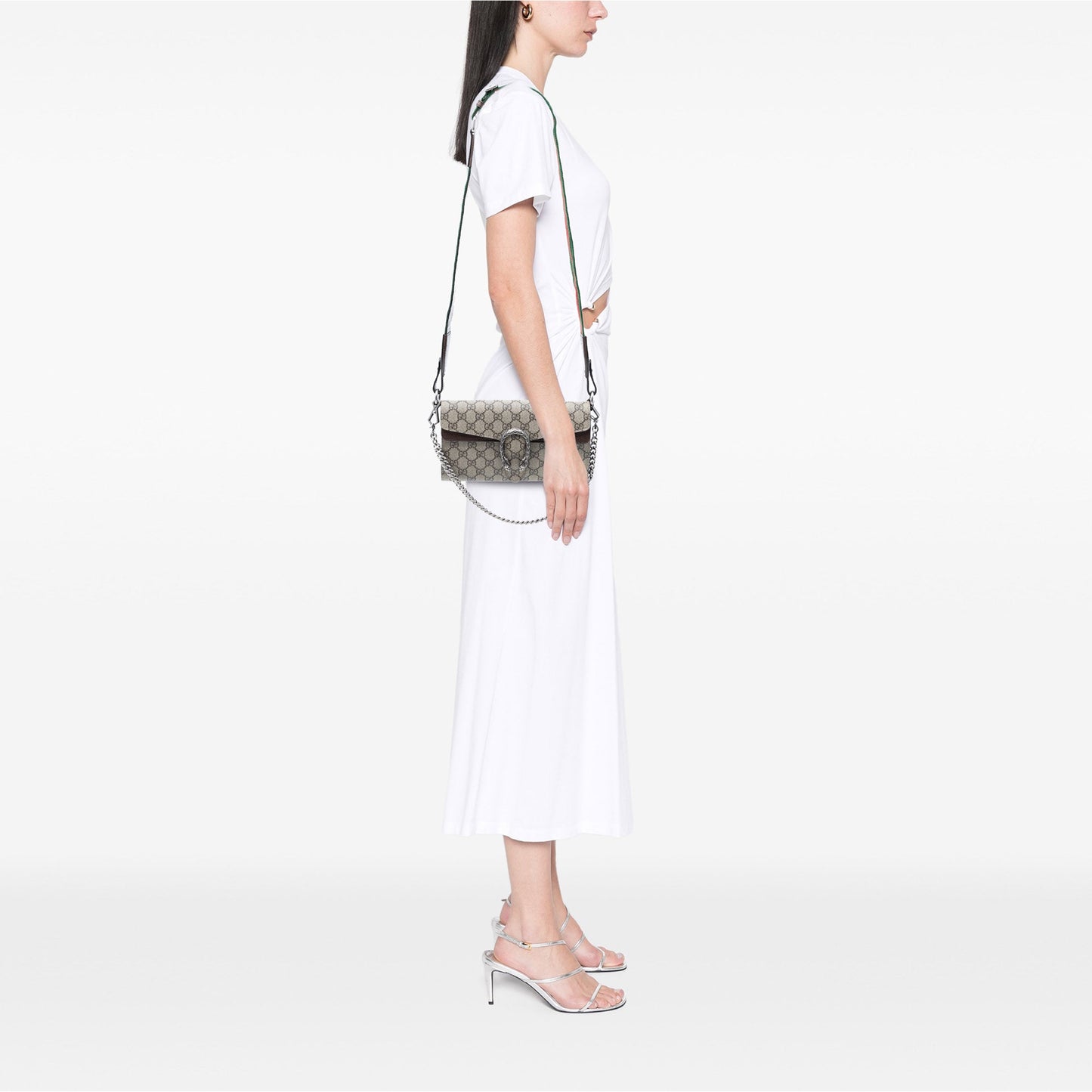 Gucci Small GG Supreme East West Dionysus Flap Bag