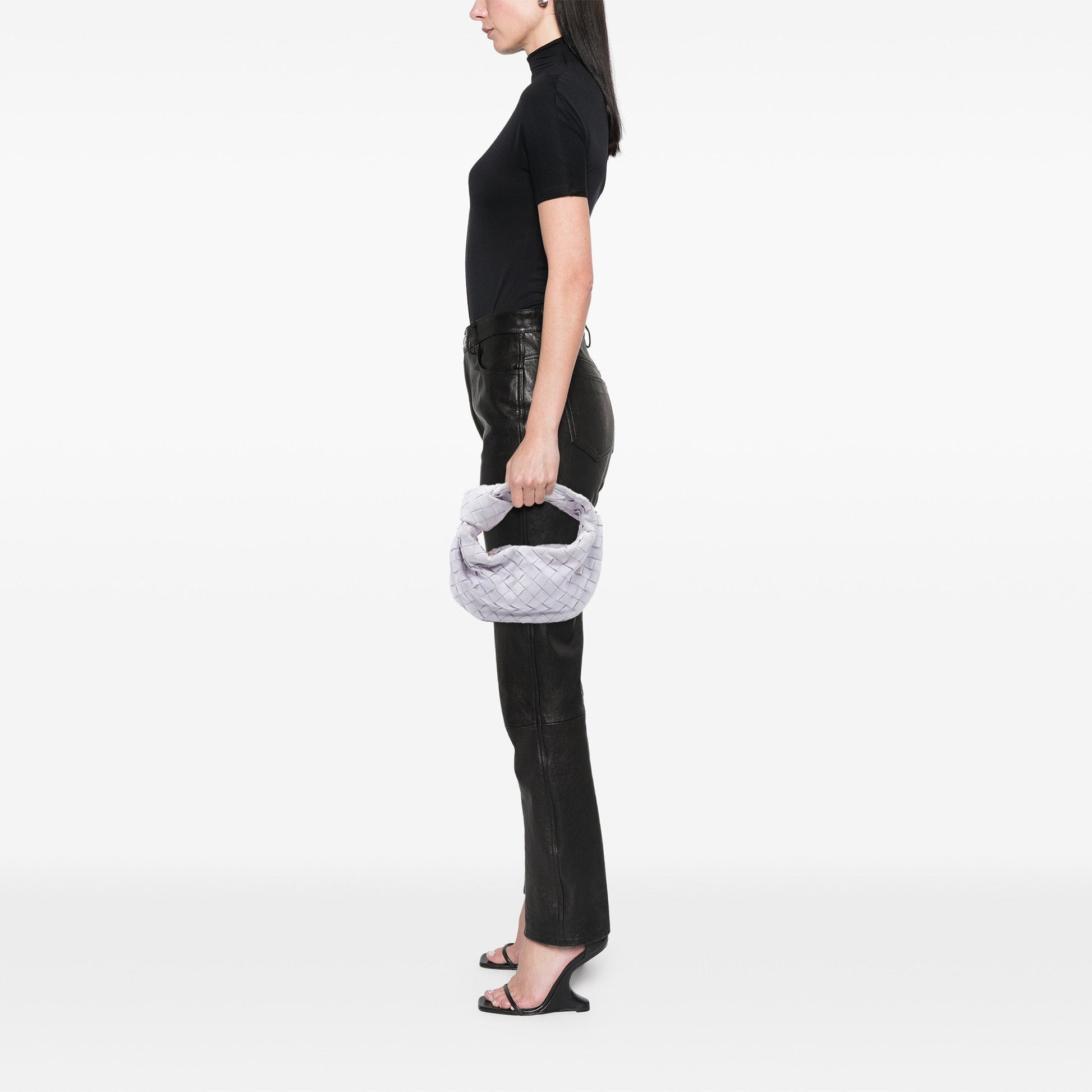 Bottega Veneta Mini Suede Intrecciato Jodie