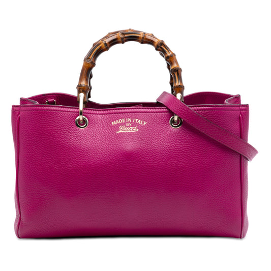 Gucci Medium Calfskin Bamboo Shopper Satchel