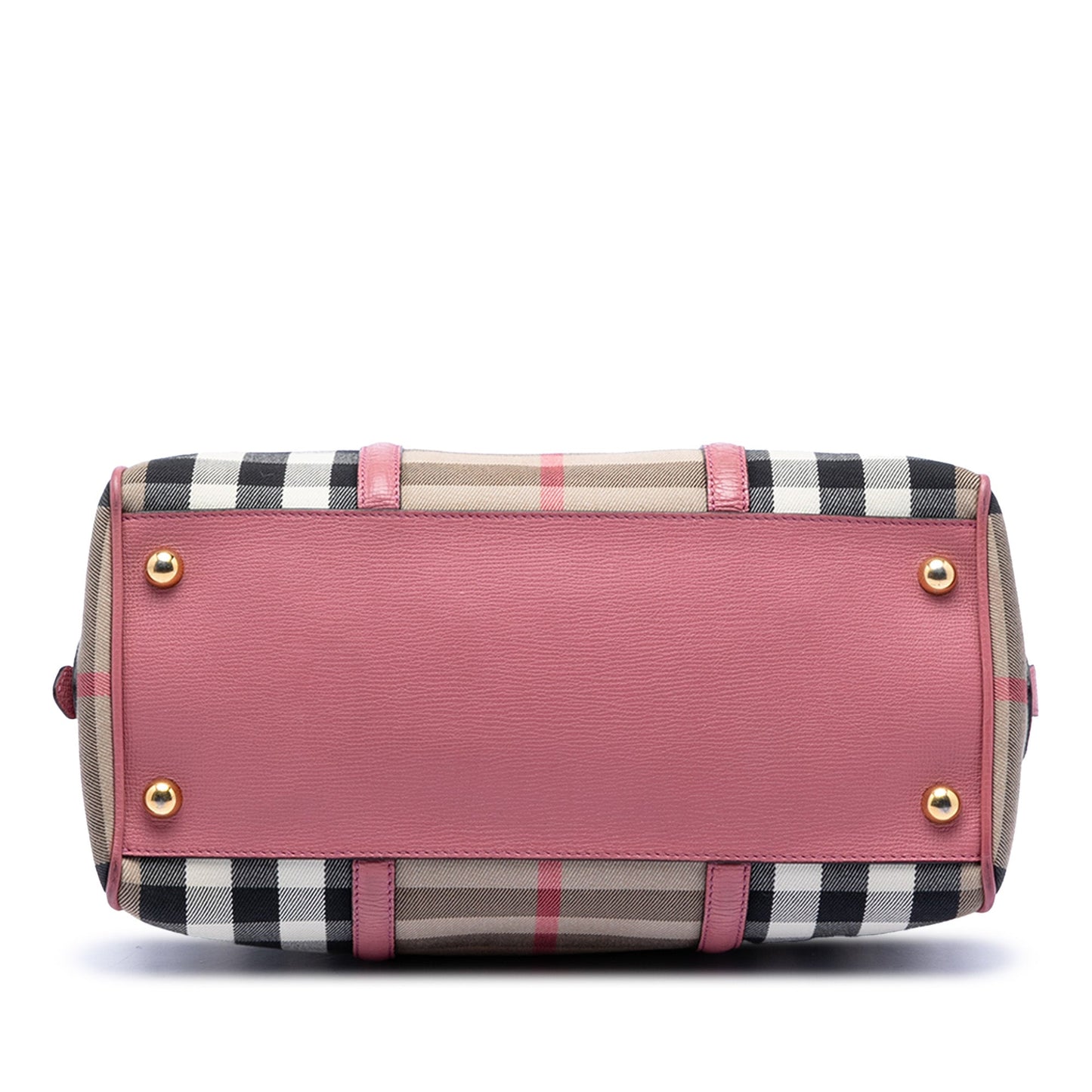Burberry Medium House Check Canvas Derby Alchester Bowling Bag