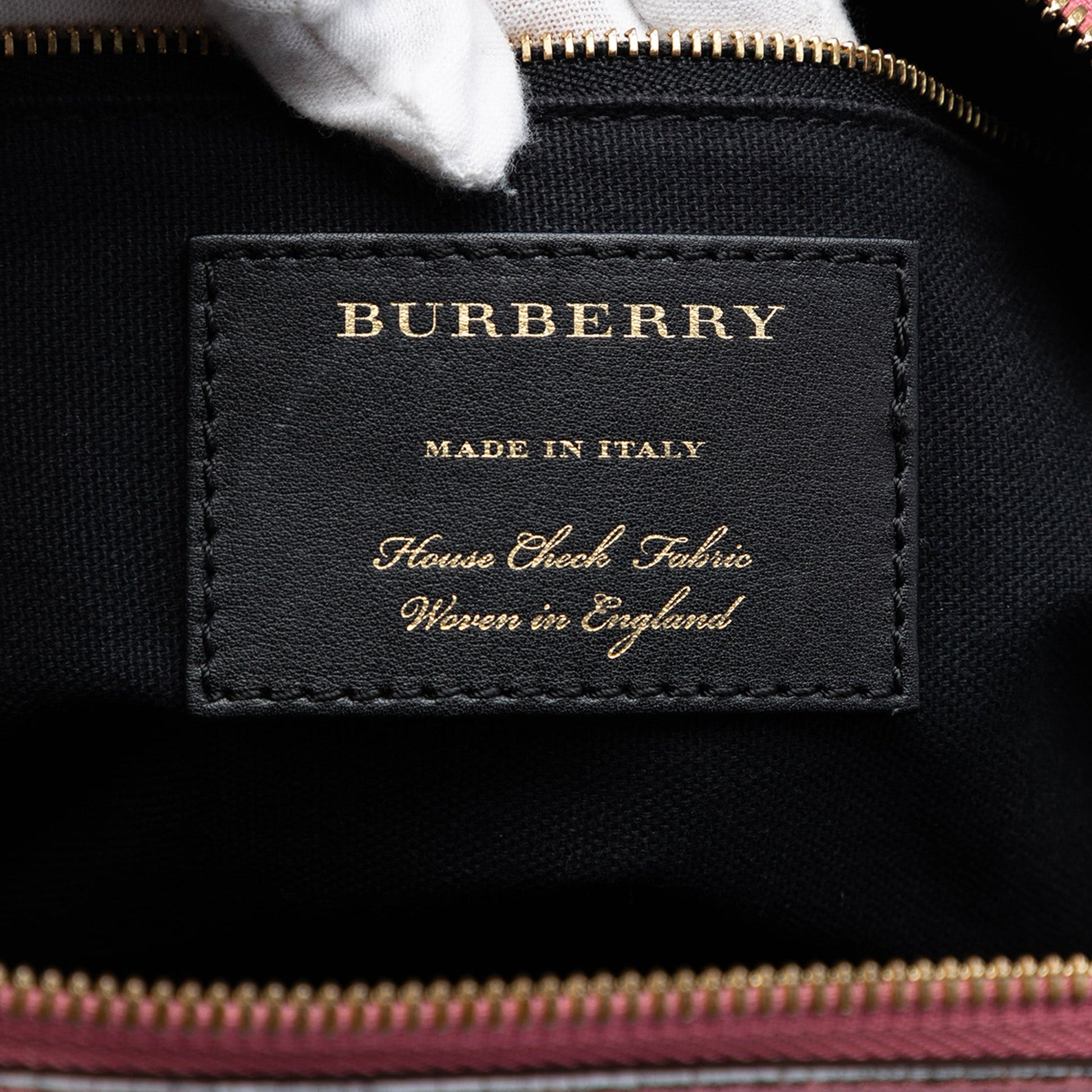Burberry Medium House Check Canvas Derby Alchester Bowling Bag