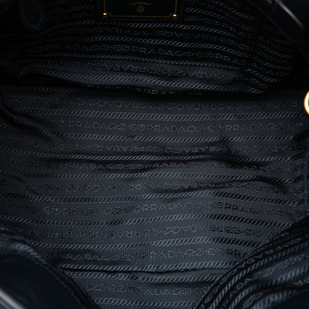 Prada Soft Calf Trimmed Tessuto Satchel