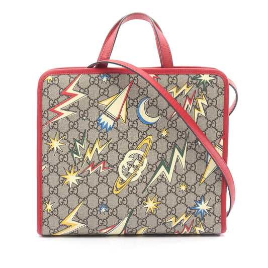 Childrens GG Supreme Space Print Satchel
