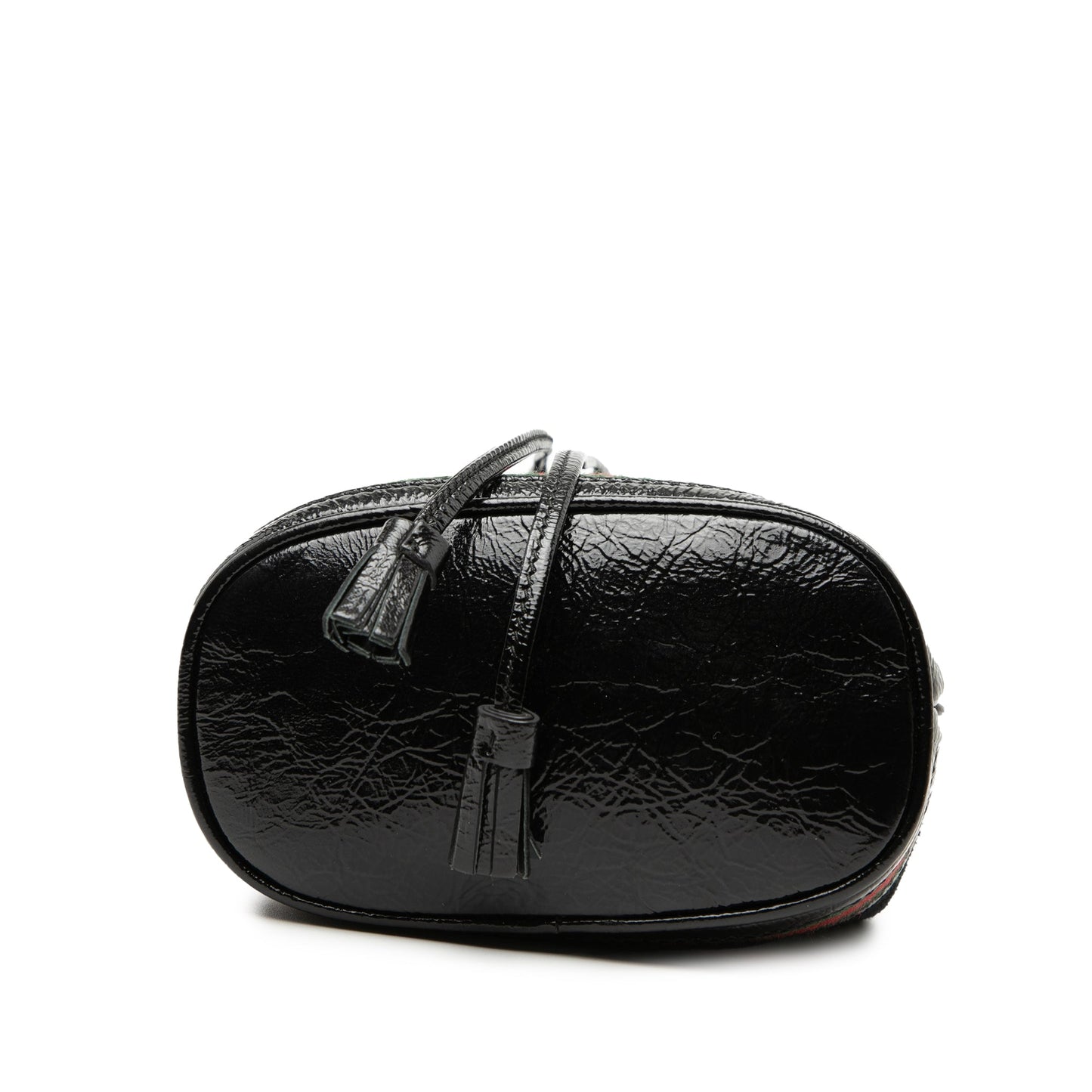 Gucci Mini Suede and Patent Web Ophidia Bucket Bag