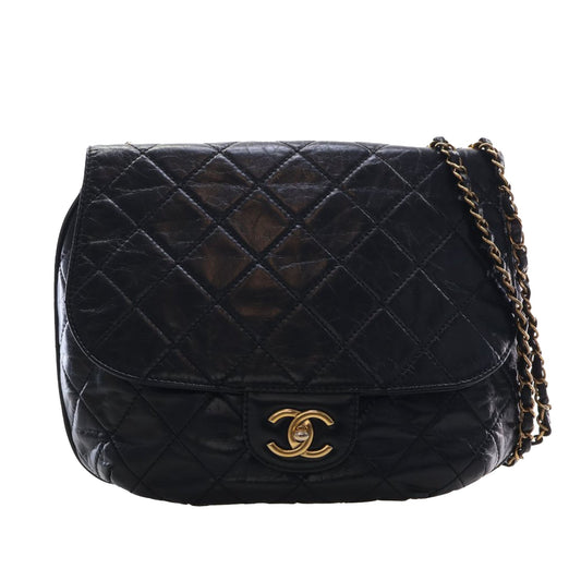 Chanel Medium Quilted Glazed Calfskin Bubble CC Flap