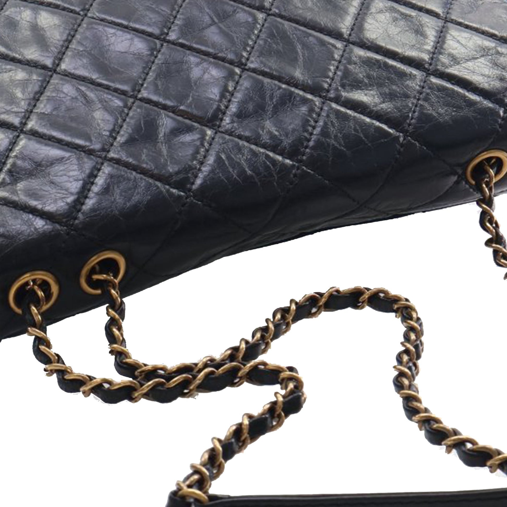 Chanel Medium Quilted Glazed Calfskin Bubble CC Flap