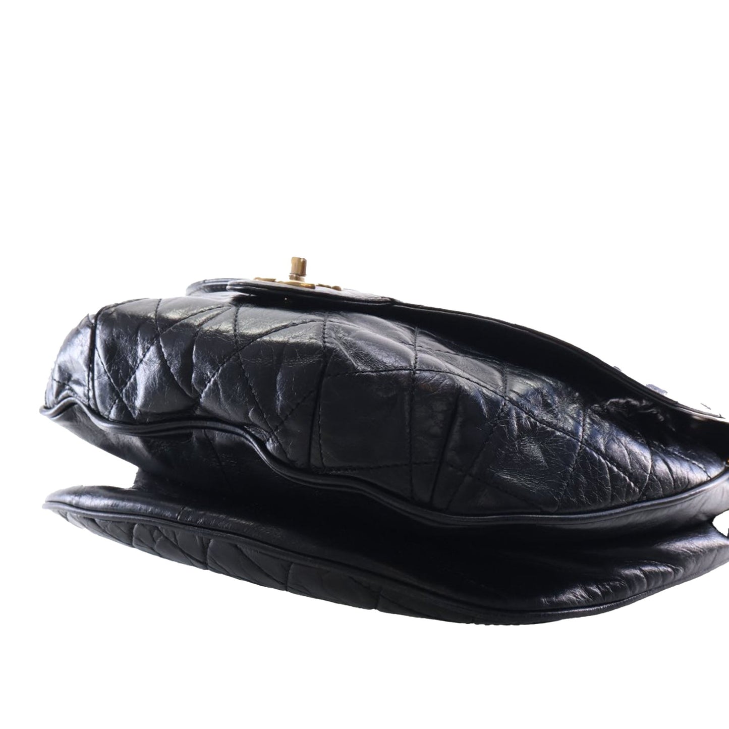 Chanel Medium Quilted Glazed Calfskin Bubble CC Flap