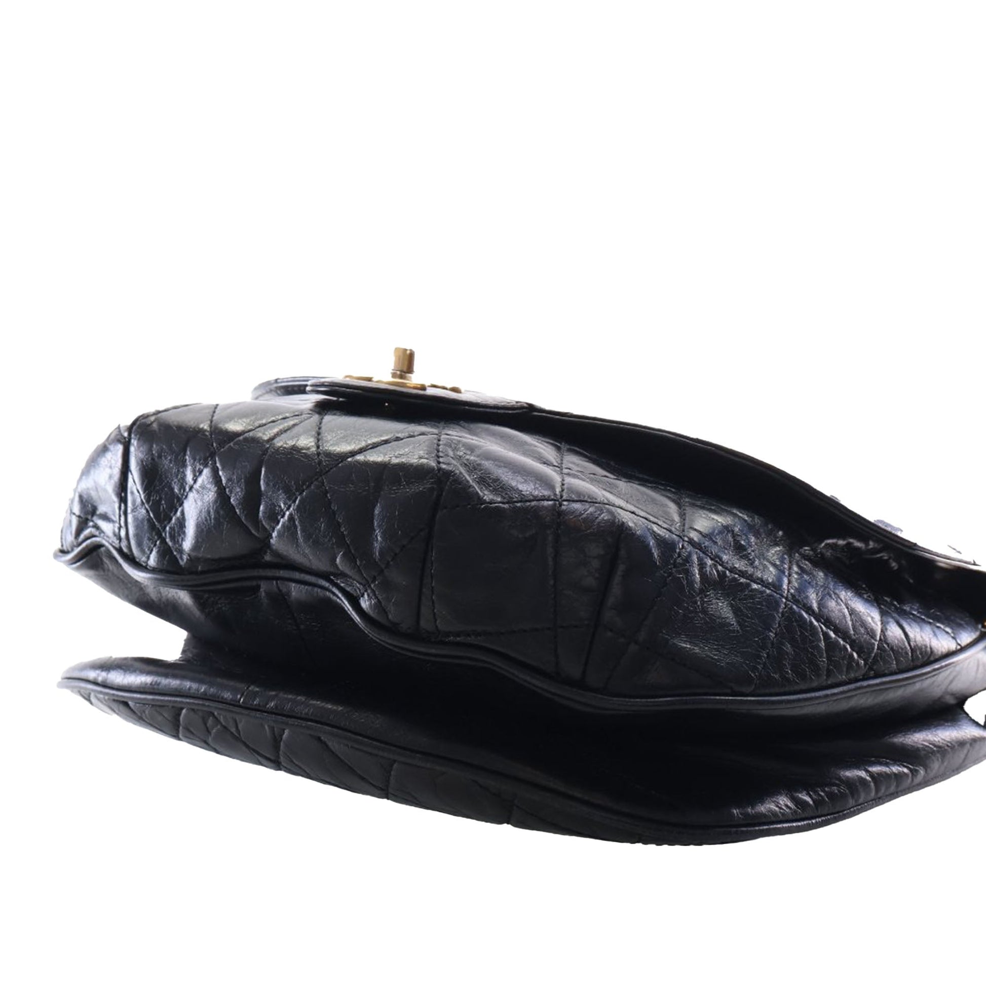 Chanel Medium Quilted Glazed Calfskin Bubble CC Flap