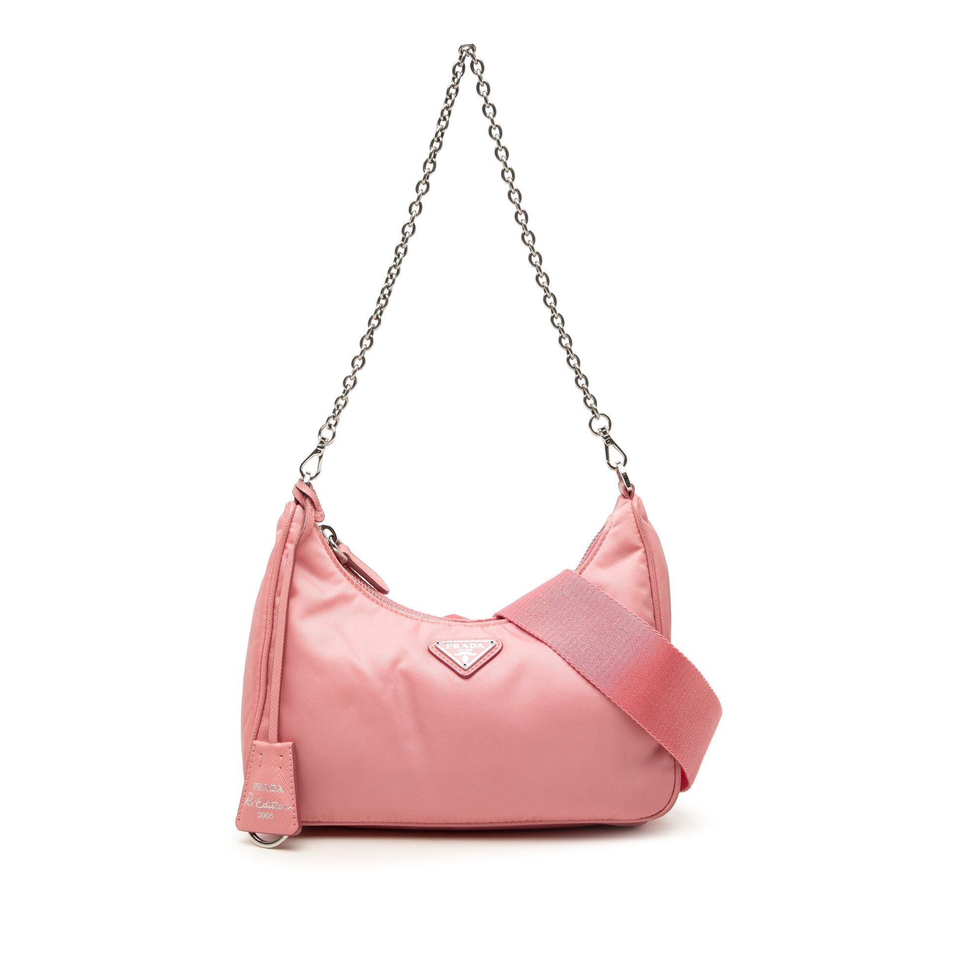 Prada Saffiano Trimmed Tessuto Re Edition 2005 Satchel