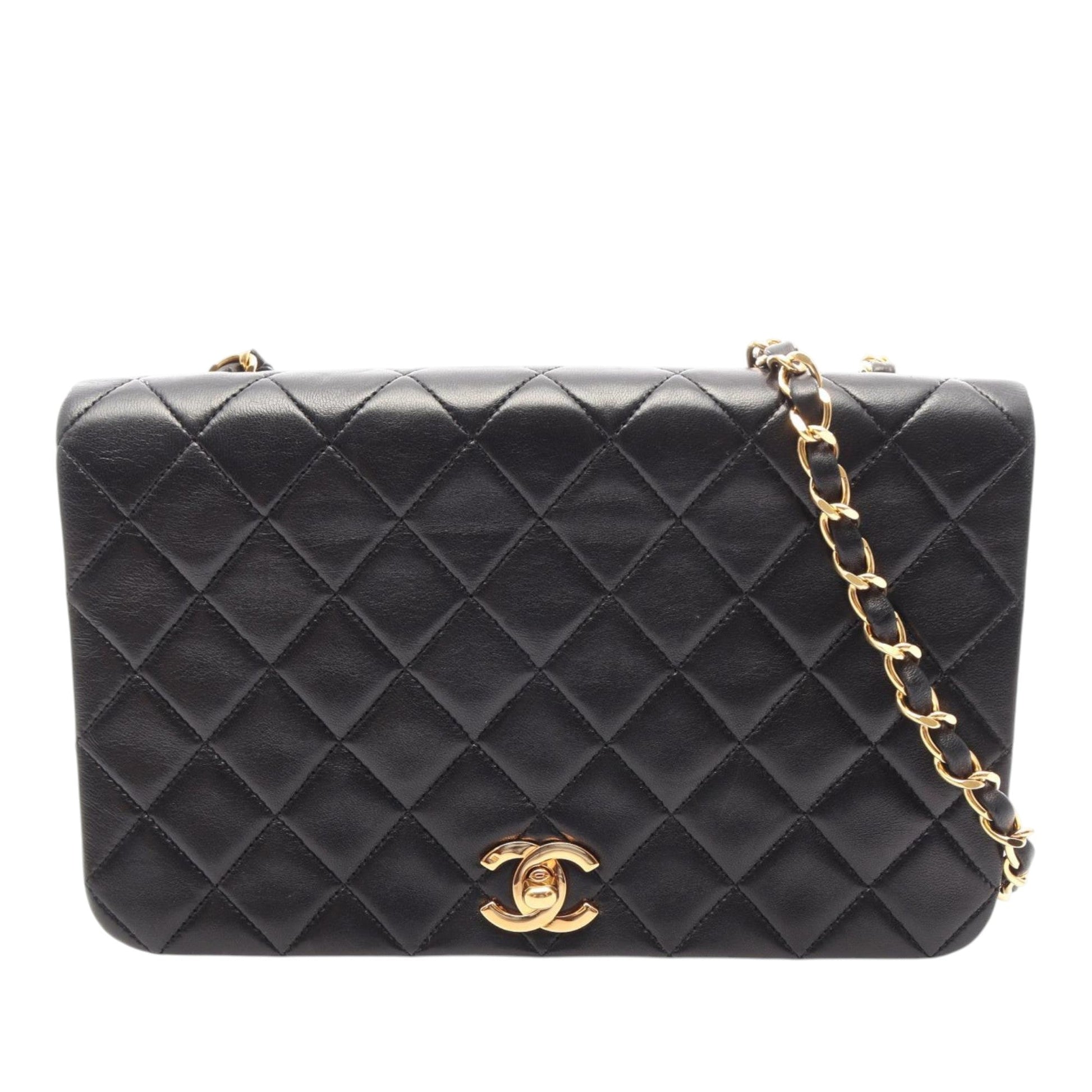 Chanel Small Quilted Lambskin CC Turnlock Full Single Flap