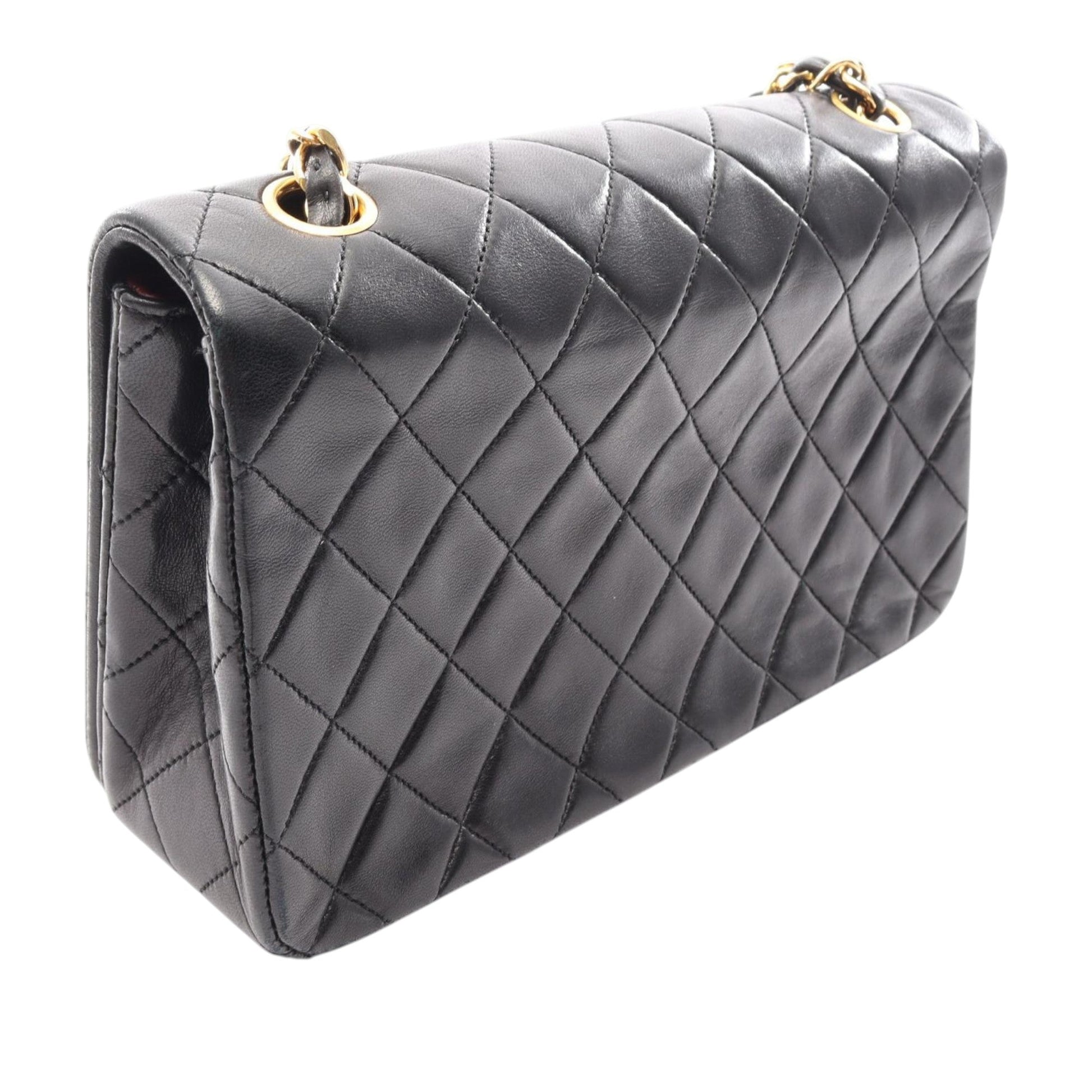 Chanel Small Quilted Lambskin CC Turnlock Full Single Flap