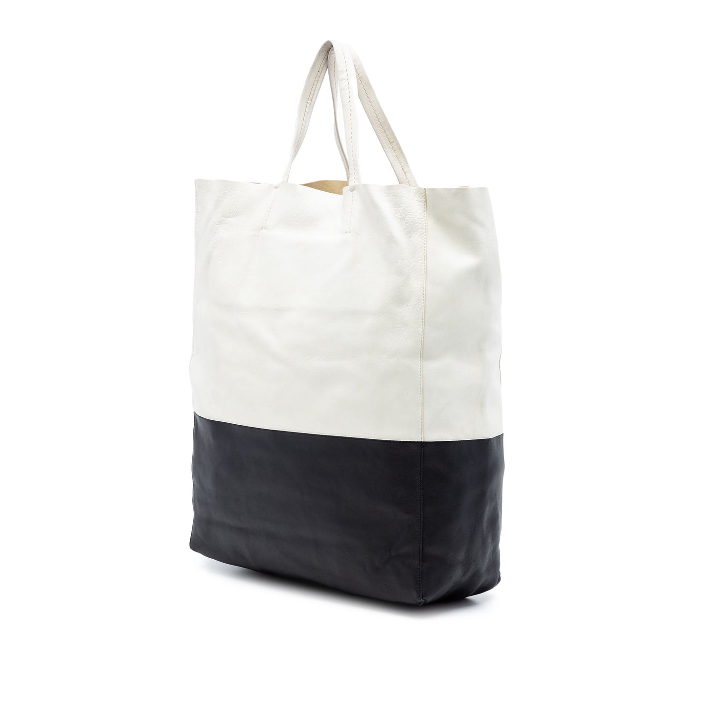 Celine Bicolor Leather Vertical Cabas Tote