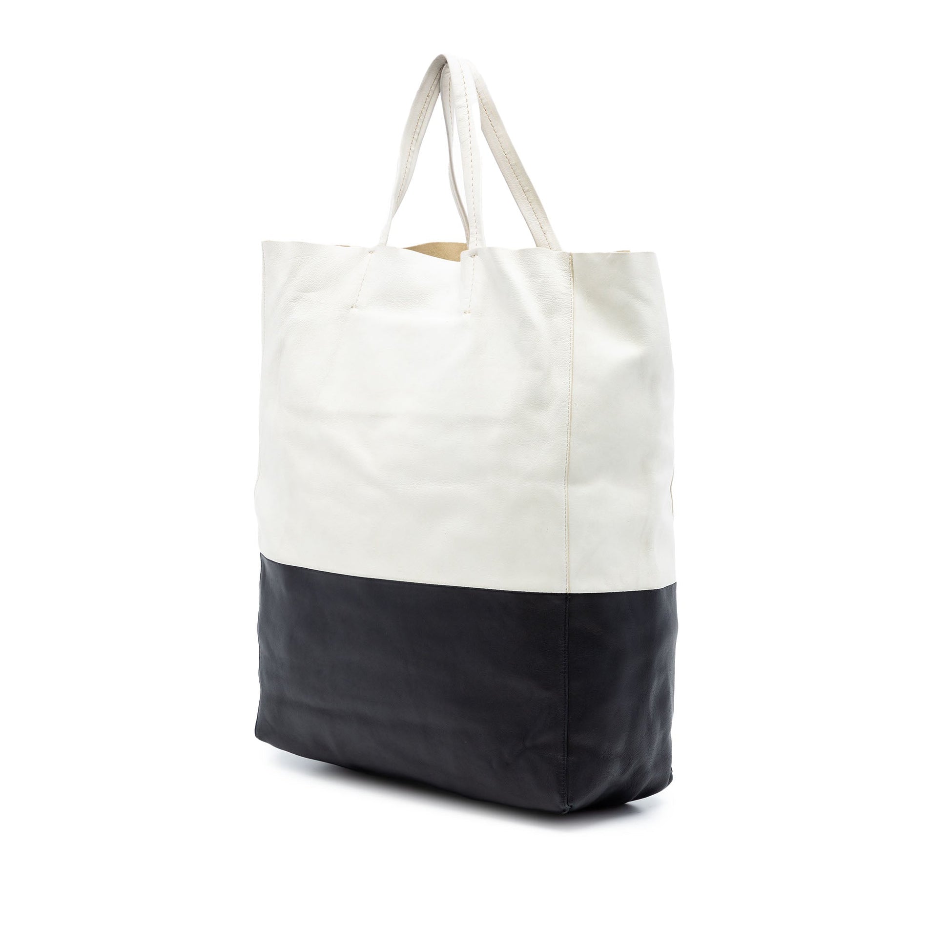 Celine Bicolor Leather Vertical Cabas Tote