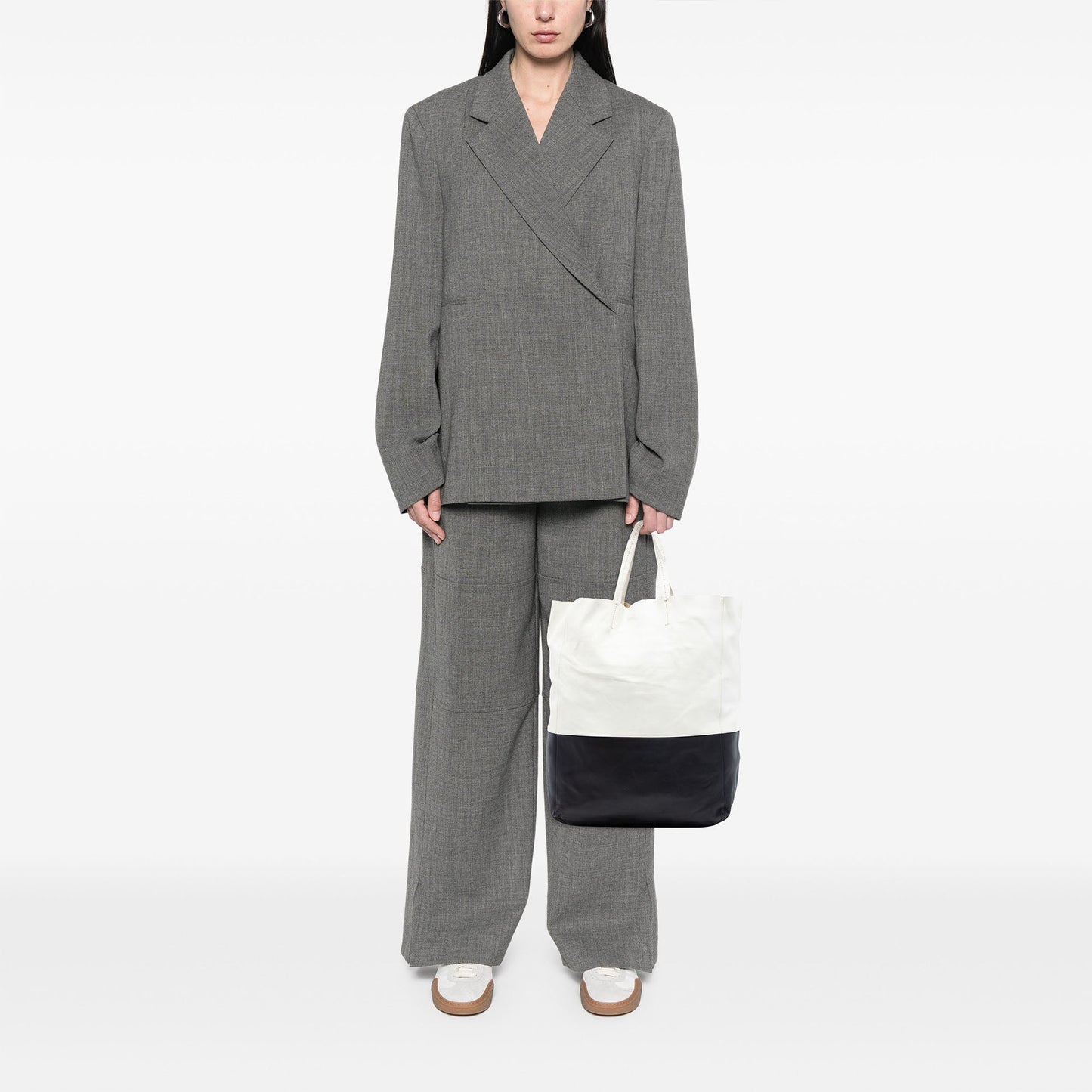 Celine Bicolor Leather Vertical Cabas Tote