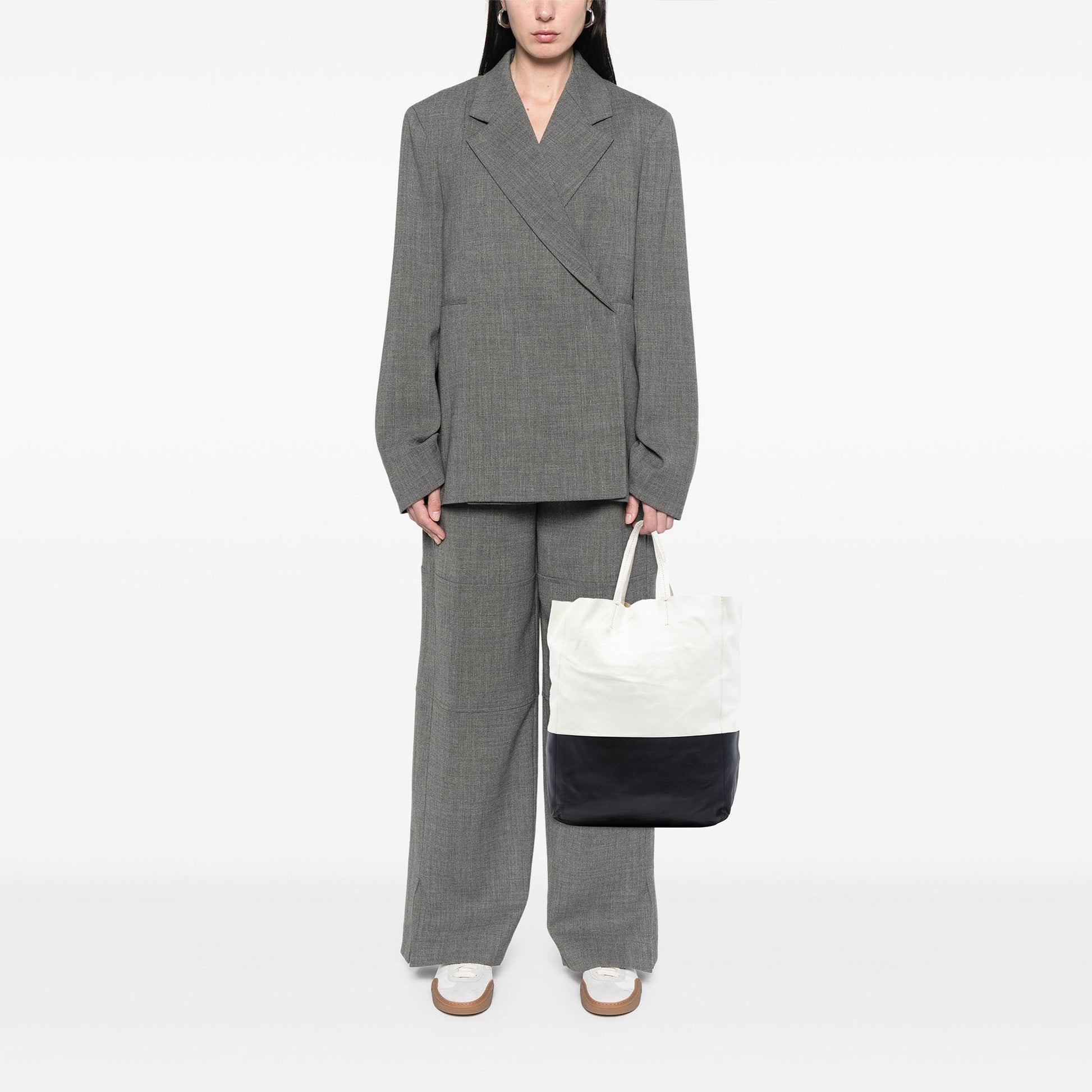 Celine Bicolor Leather Vertical Cabas Tote