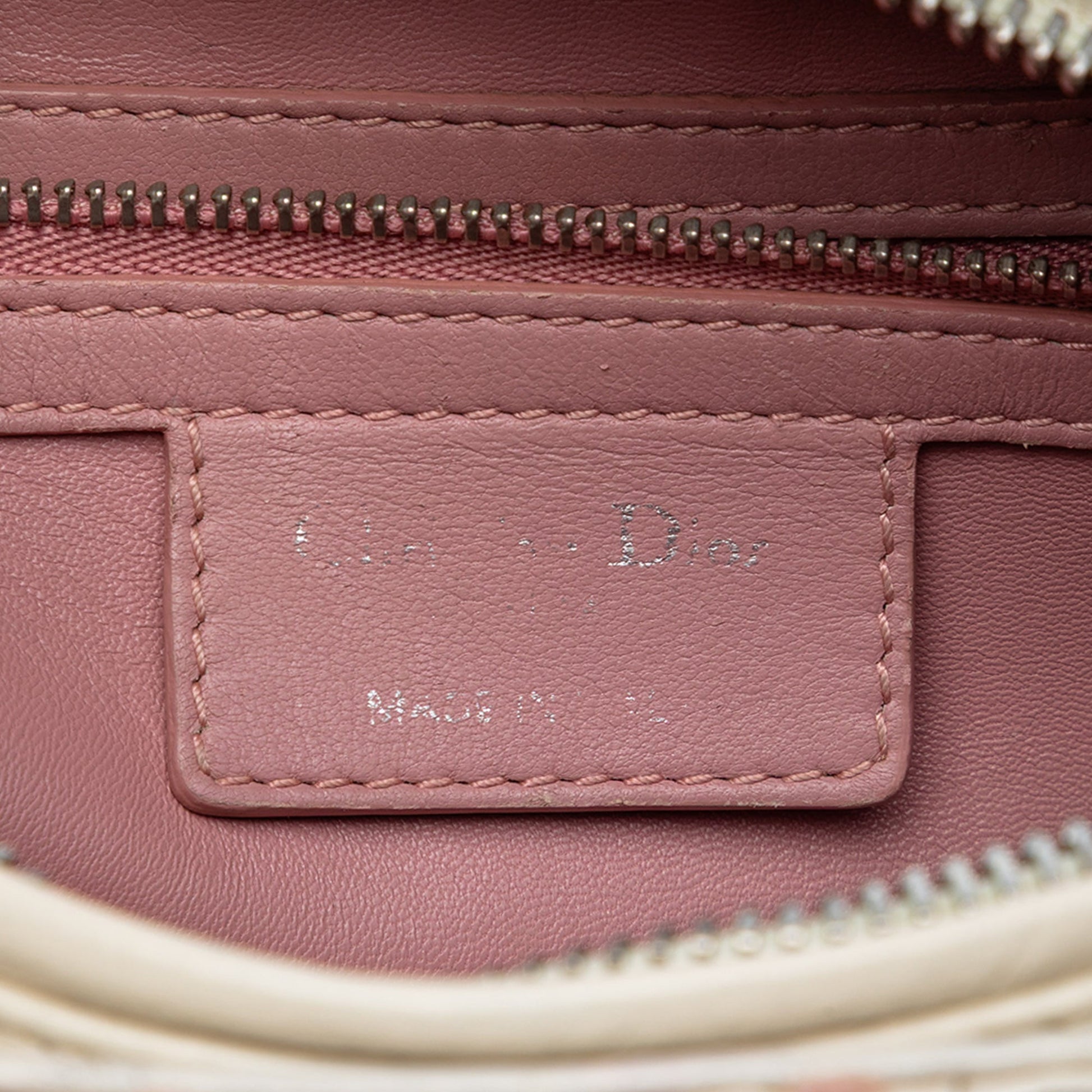 Dior Medium Woven Lambskin and Tweed Lady Dior
