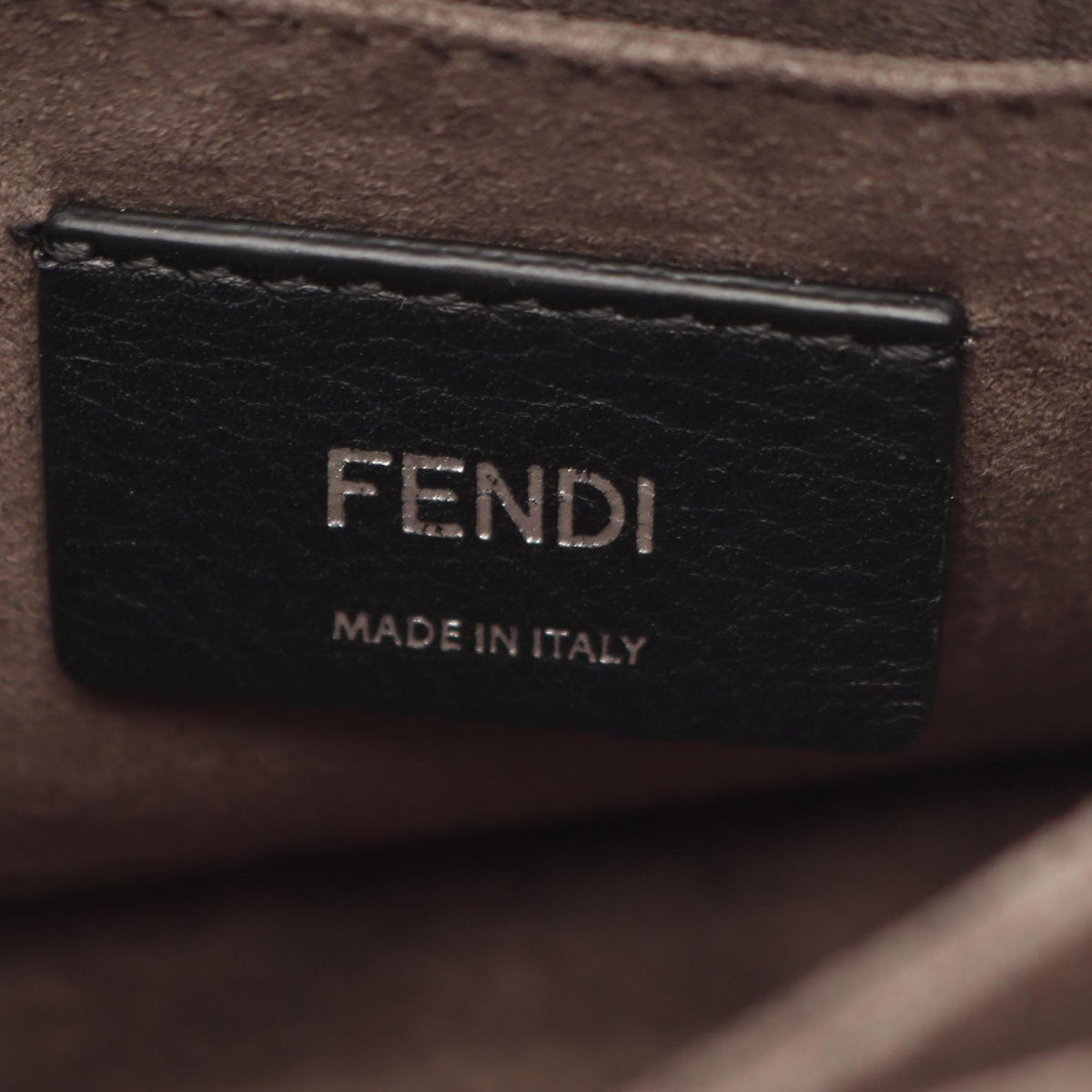 Fendi Mini Scalloped Metallic Studded Leather Kan I Crossbody — Pink