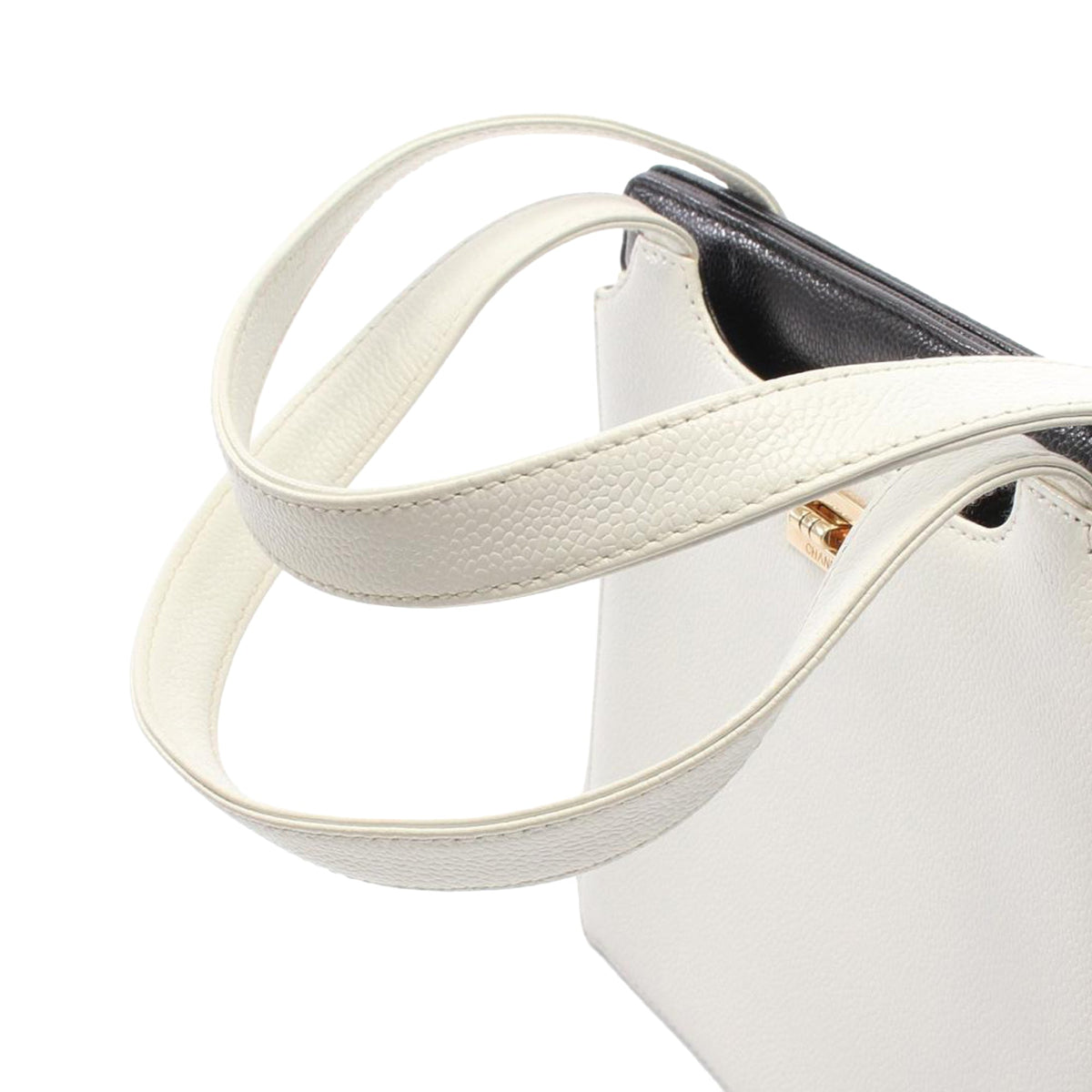 Chanel CC Caviar Reissue 2.55 Tote — White