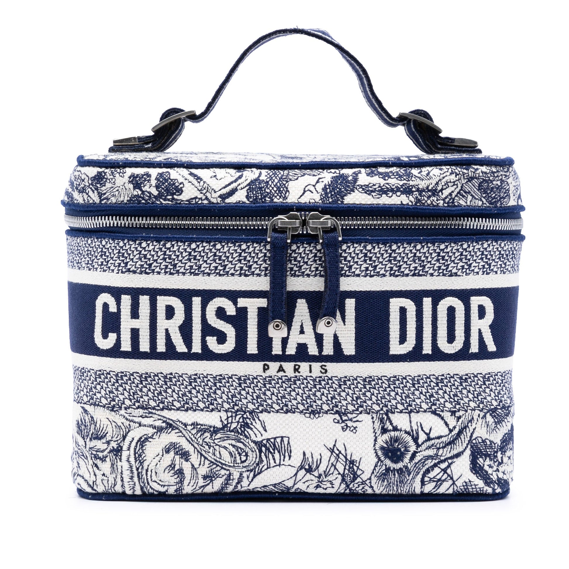 Dior Embroidered Canvas Toile De Jouy DiorTravel Vanity Case