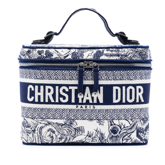 Dior Embroidered Canvas Toile De Jouy DiorTravel Vanity Case